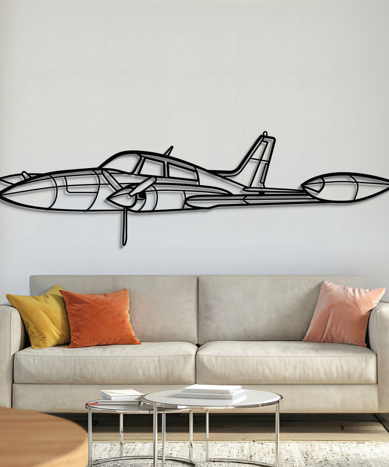310R Winkel Metall Flugzeug Wandkunst - NCP0304