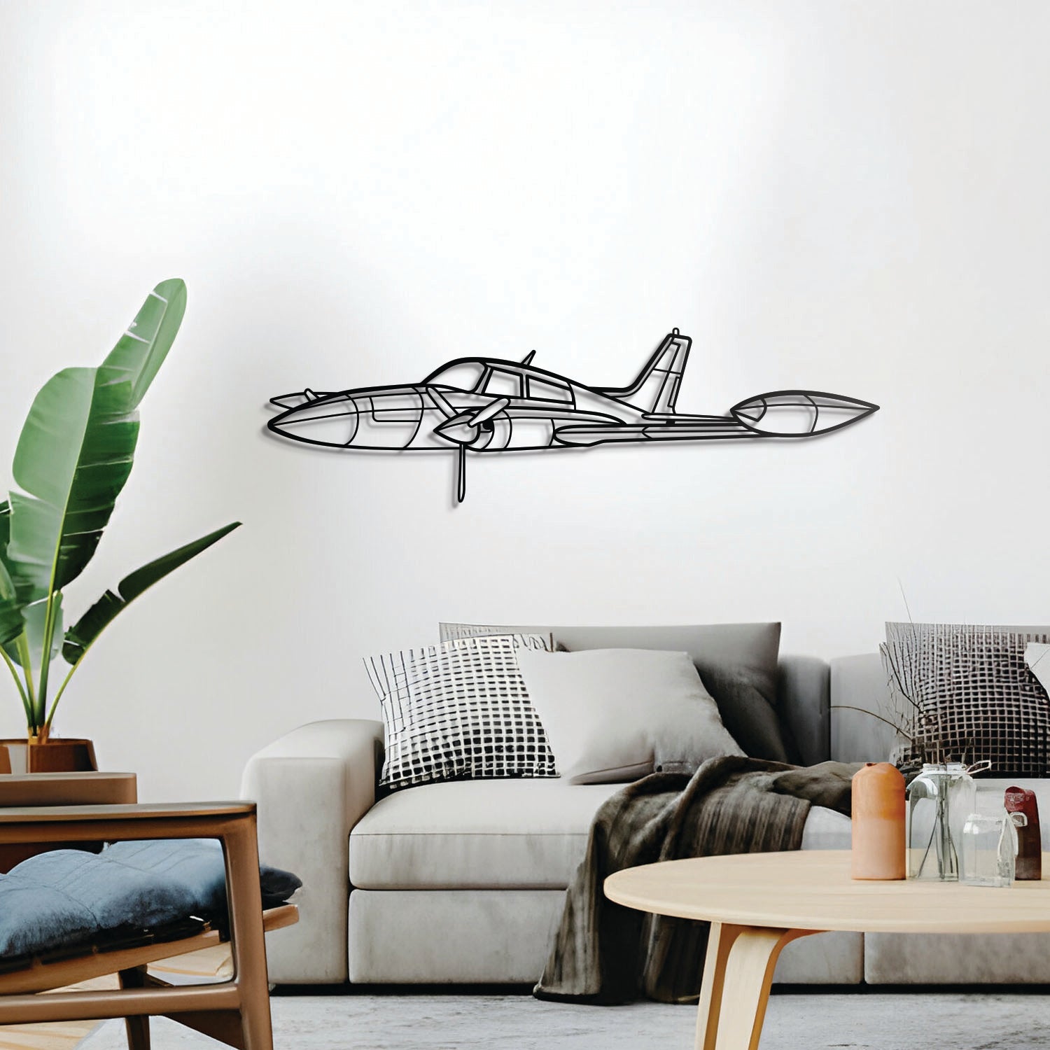 310R Winkel Metall Flugzeug Wandkunst - NCP0304