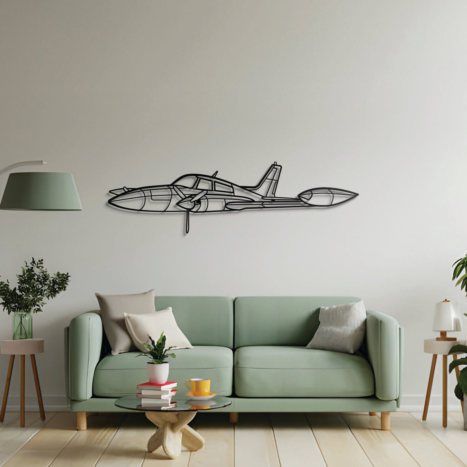 310R Winkel Metall Flugzeug Wandkunst - NCP0304