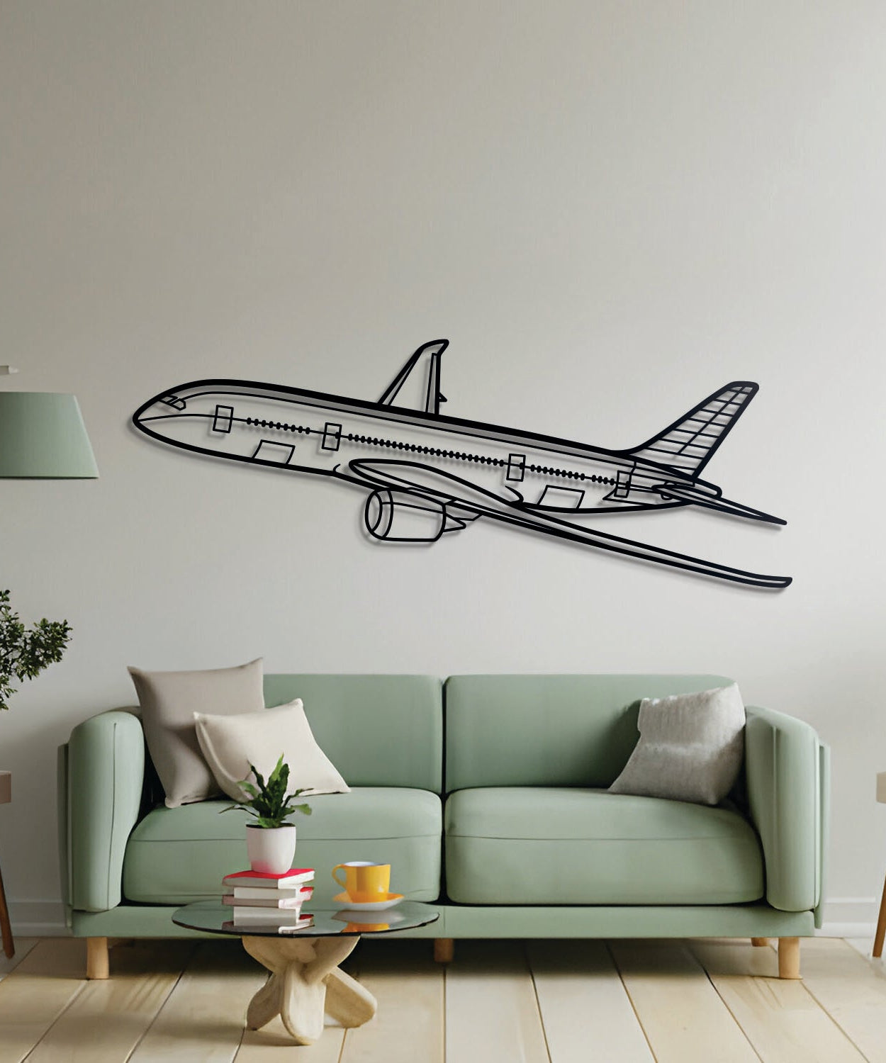 787 Winkel-Flugzeug-Wandkunst aus Metall - NCP0013
