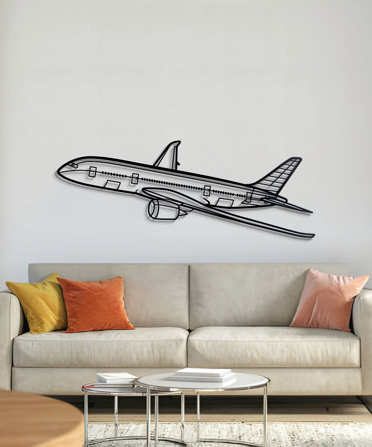 787 Winkel-Flugzeug-Wandkunst aus Metall - NCP0013
