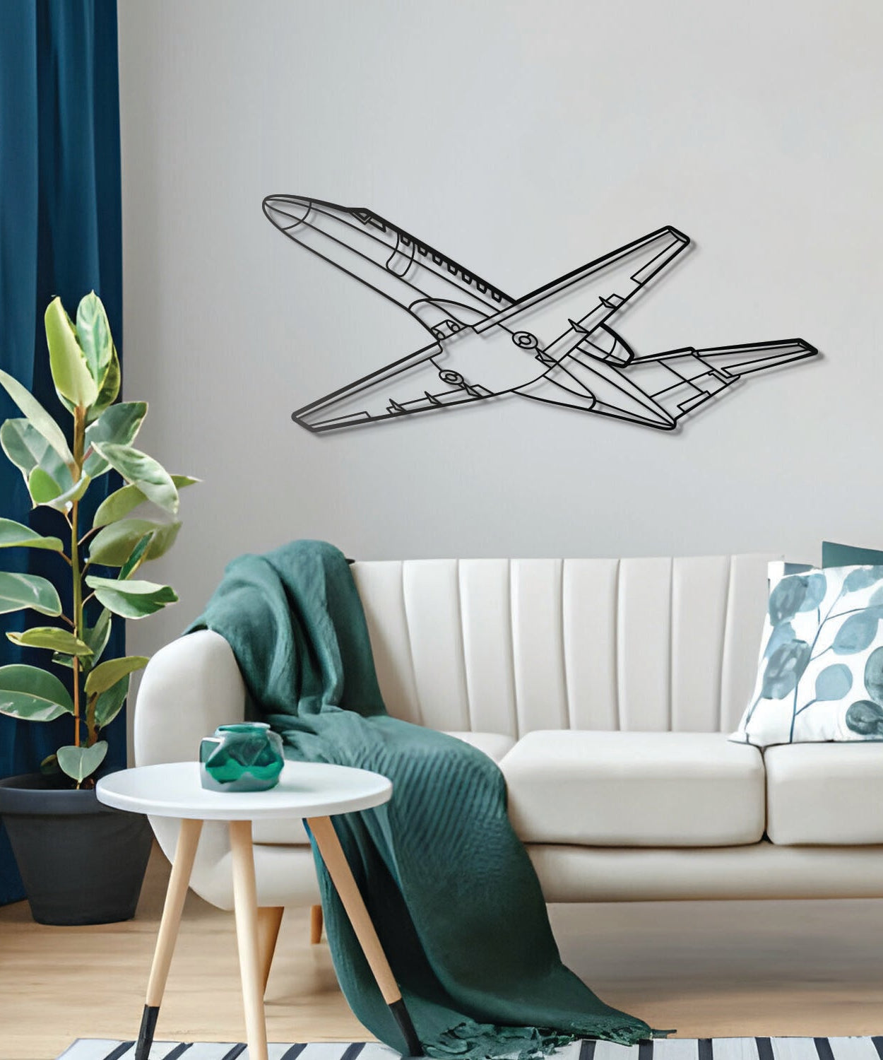 CJ3 Angle Metallflugzeug Wandkunst - NCP0268