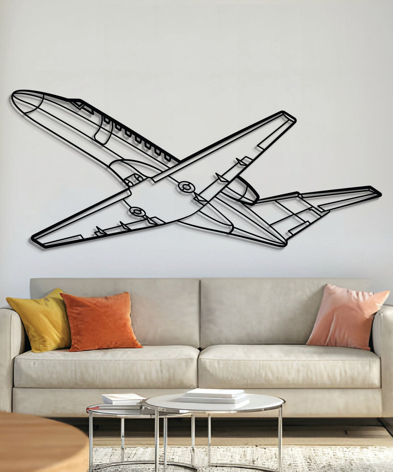CJ3 Angle Metallflugzeug Wandkunst - NCP0268