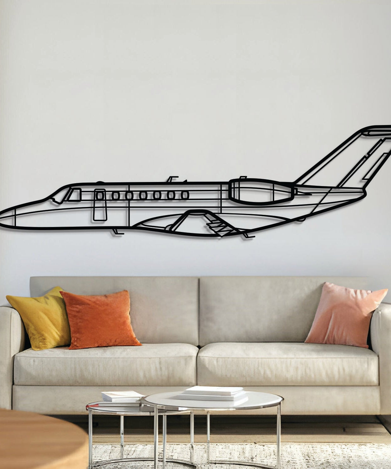 CJ3+ Metallflugzeug Wandkunst - NCP0052