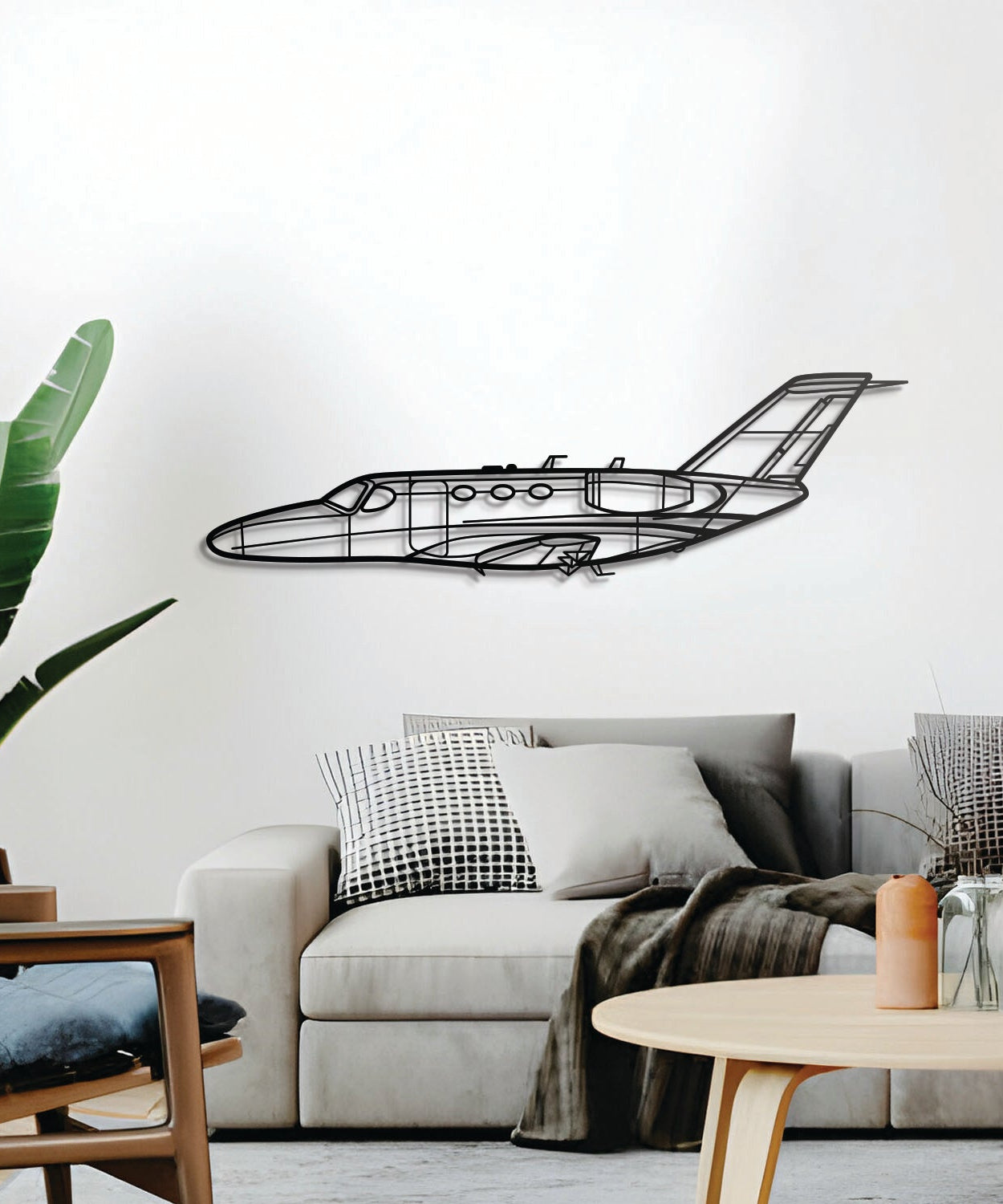 Citation Mustang Metallflugzeug Wandbild - NCP0050