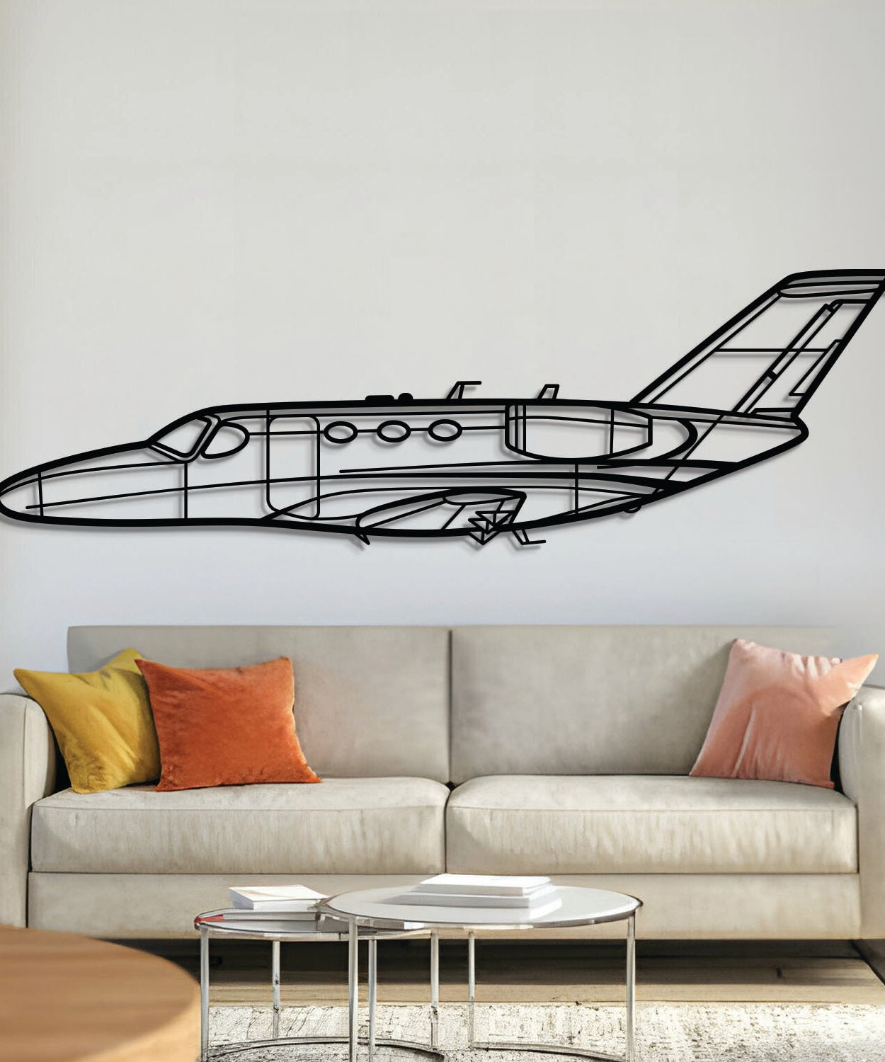 Citation Mustang Metallflugzeug Wandbild - NCP0050