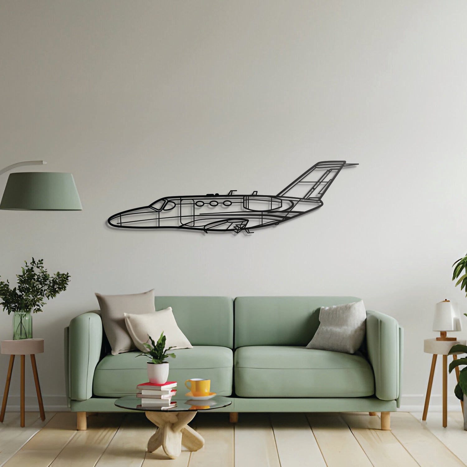 Citation Mustang Metallflugzeug Wandbild - NCP0050