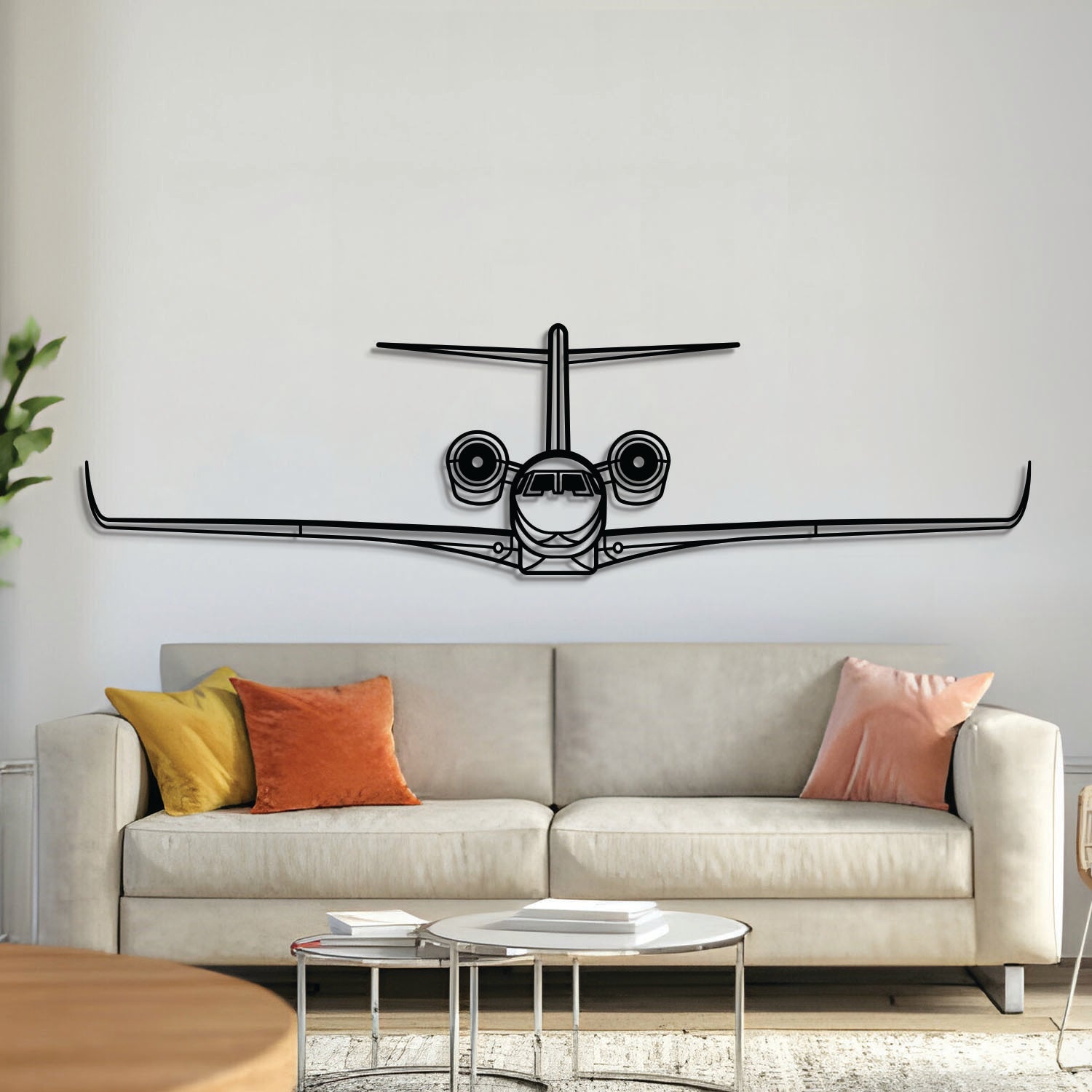 Citation X Front Metall Flugzeug Wandkunst - NCP0319