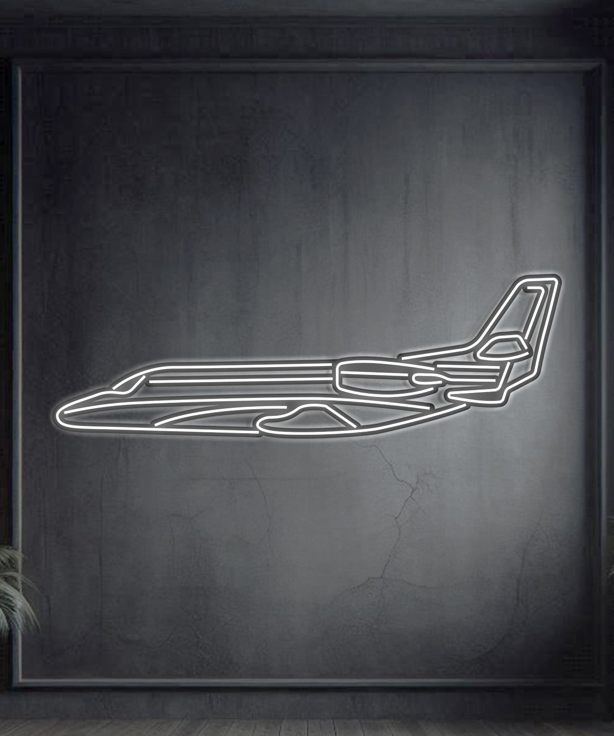 Citation XLS Metall-Neon-Flugzeug Wandkunst – NCN0025