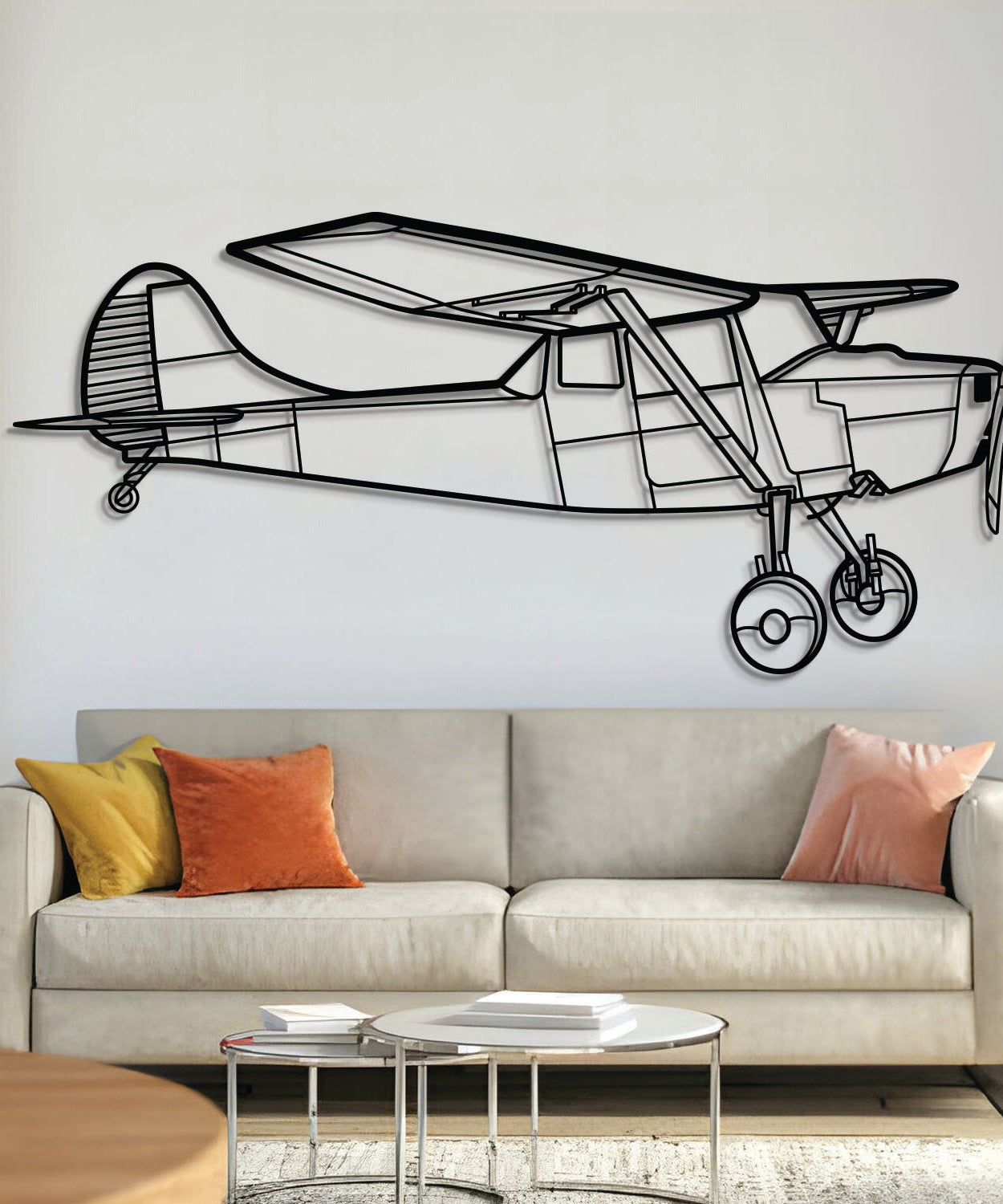 O-1 Bird Dog Metallflugzeug Wandkunst - NCP0434