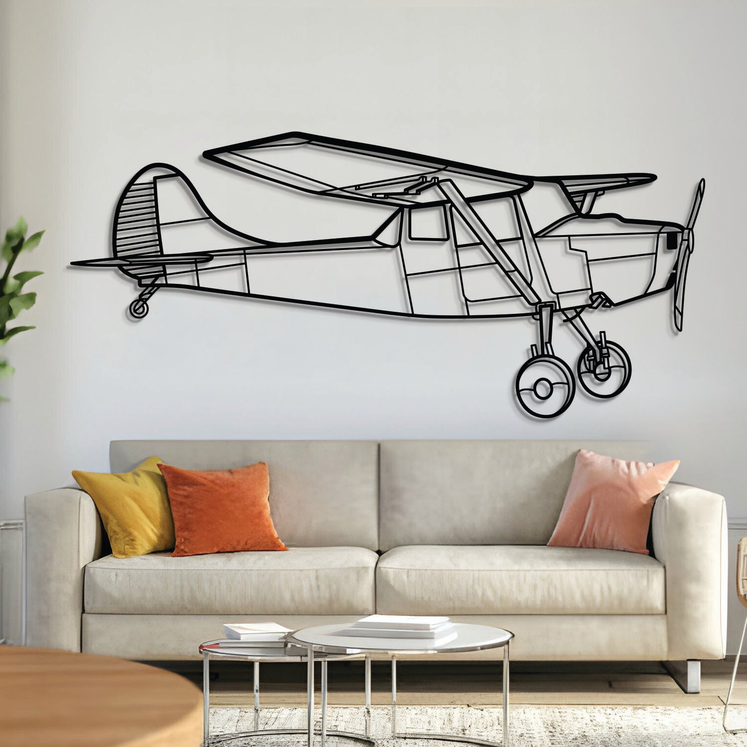 O-1 Bird Dog Metallflugzeug Wandkunst - NCP0434