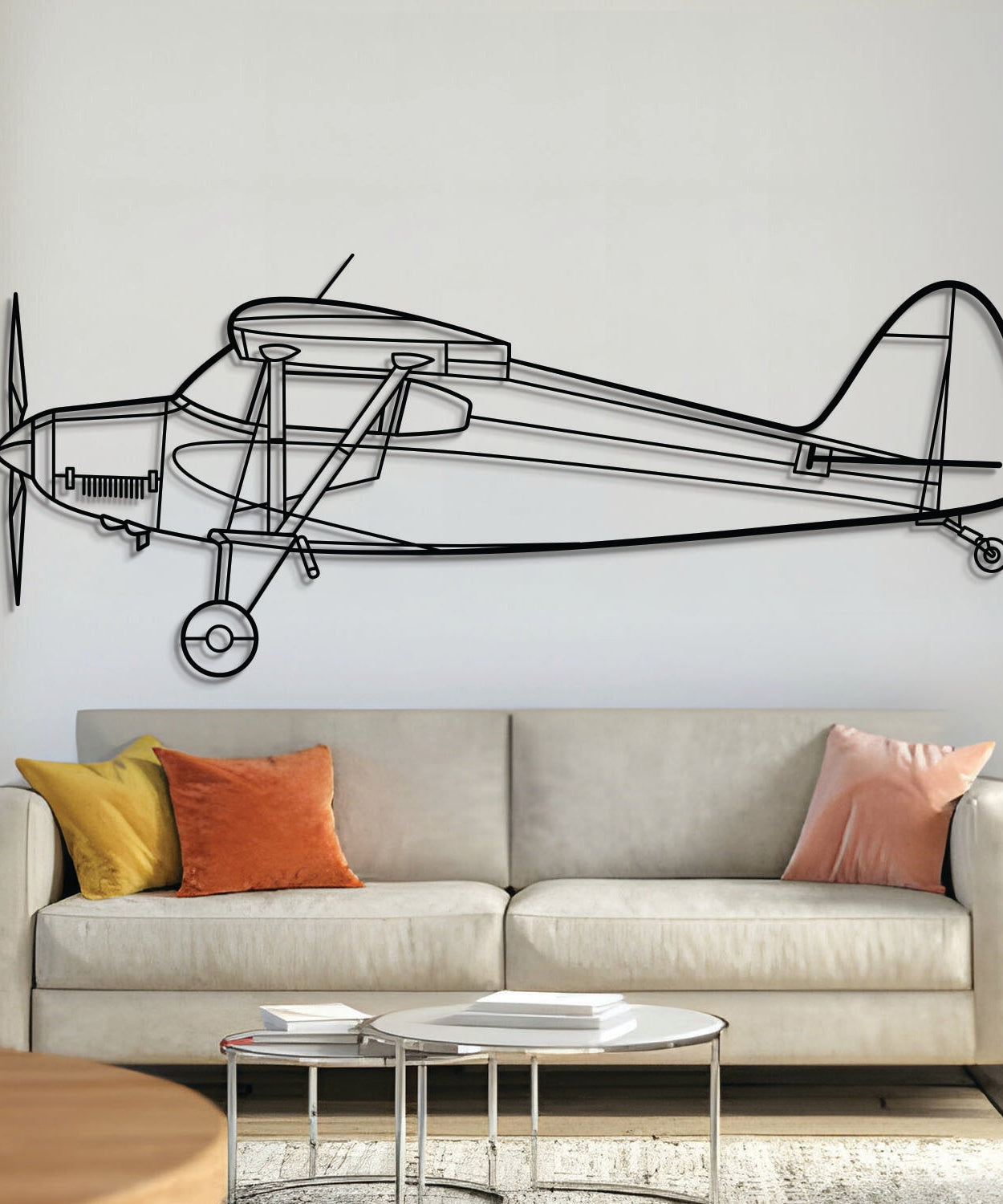 PA-22 Colt Metallflugzeug Wandkunst - NCP0487