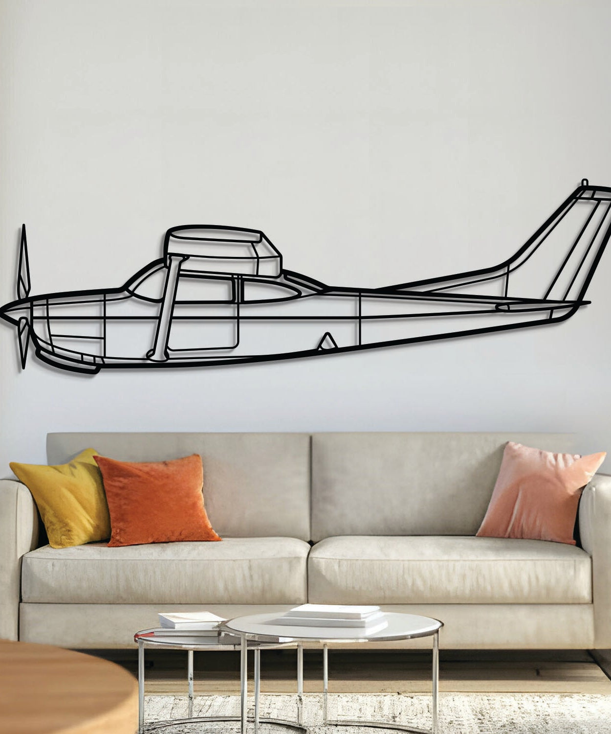 R182 Metallflugzeug Wandkunst - NCP0121