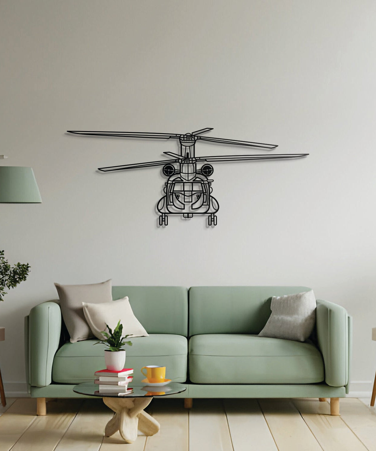 CH47D-F Chinook Front Metall Flugzeug Wandkunst - NCP0371