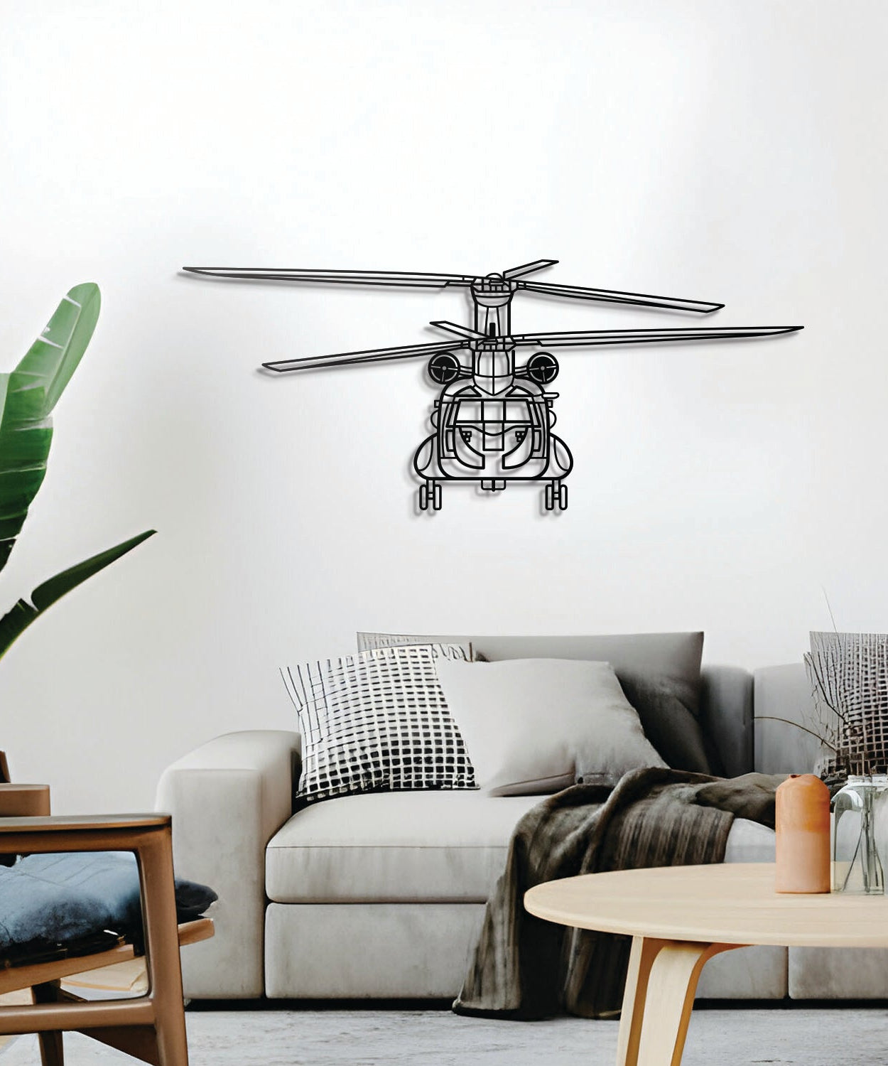 CH47D-F Chinook Front Metall Flugzeug Wandkunst - NCP0371