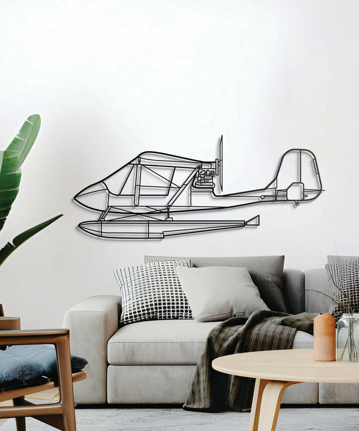 Wandkunst Metallflugzeug „Challenger“ – NCP0470