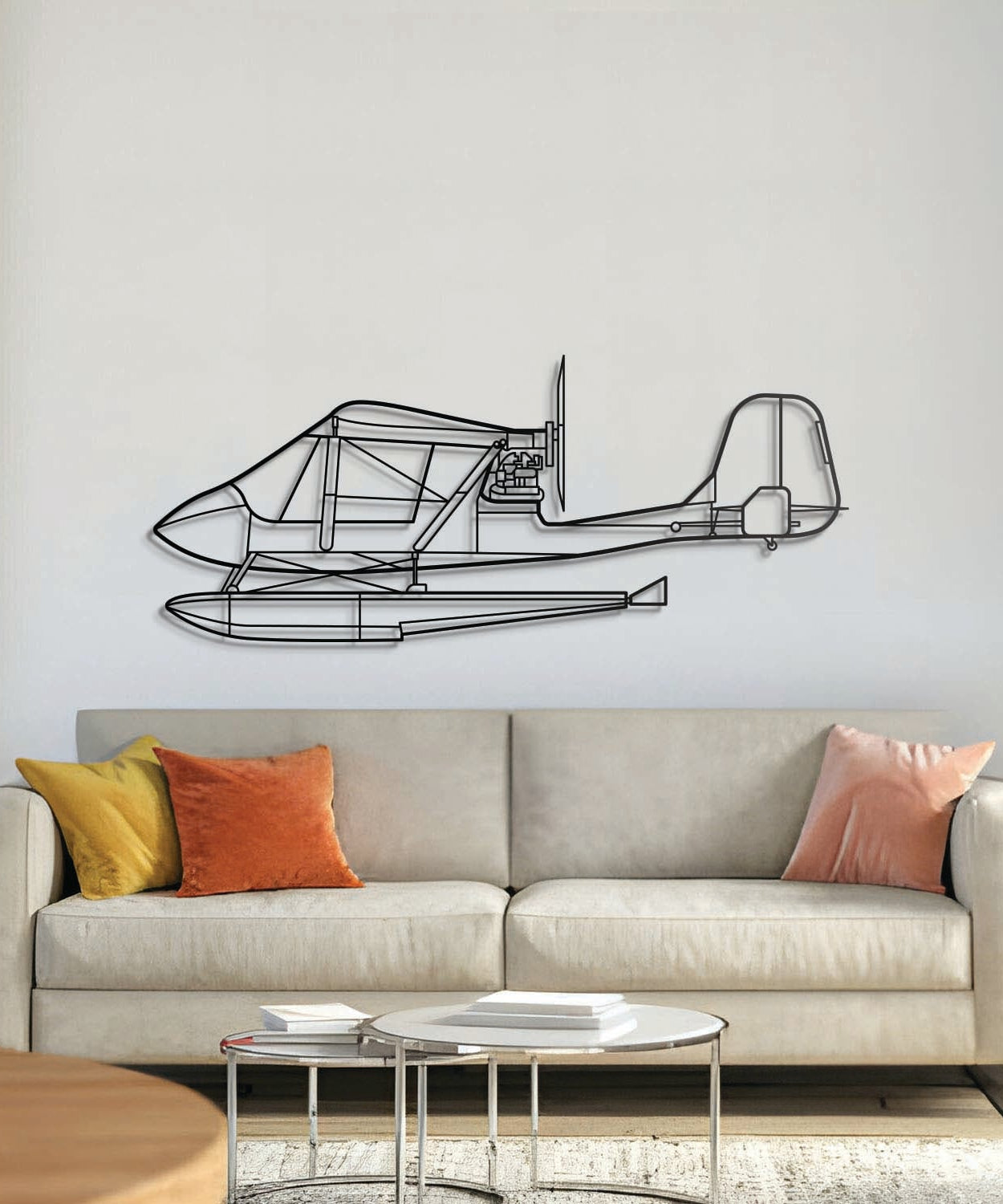 Wandkunst Metallflugzeug „Challenger“ – NCP0470