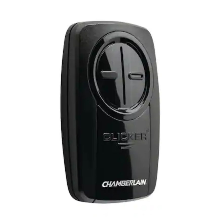 Substitute for Chamberlain KLIK5U-BK2 Universal Clicker with Learn button Garage Door Opener Remote Control [375UT-2button]