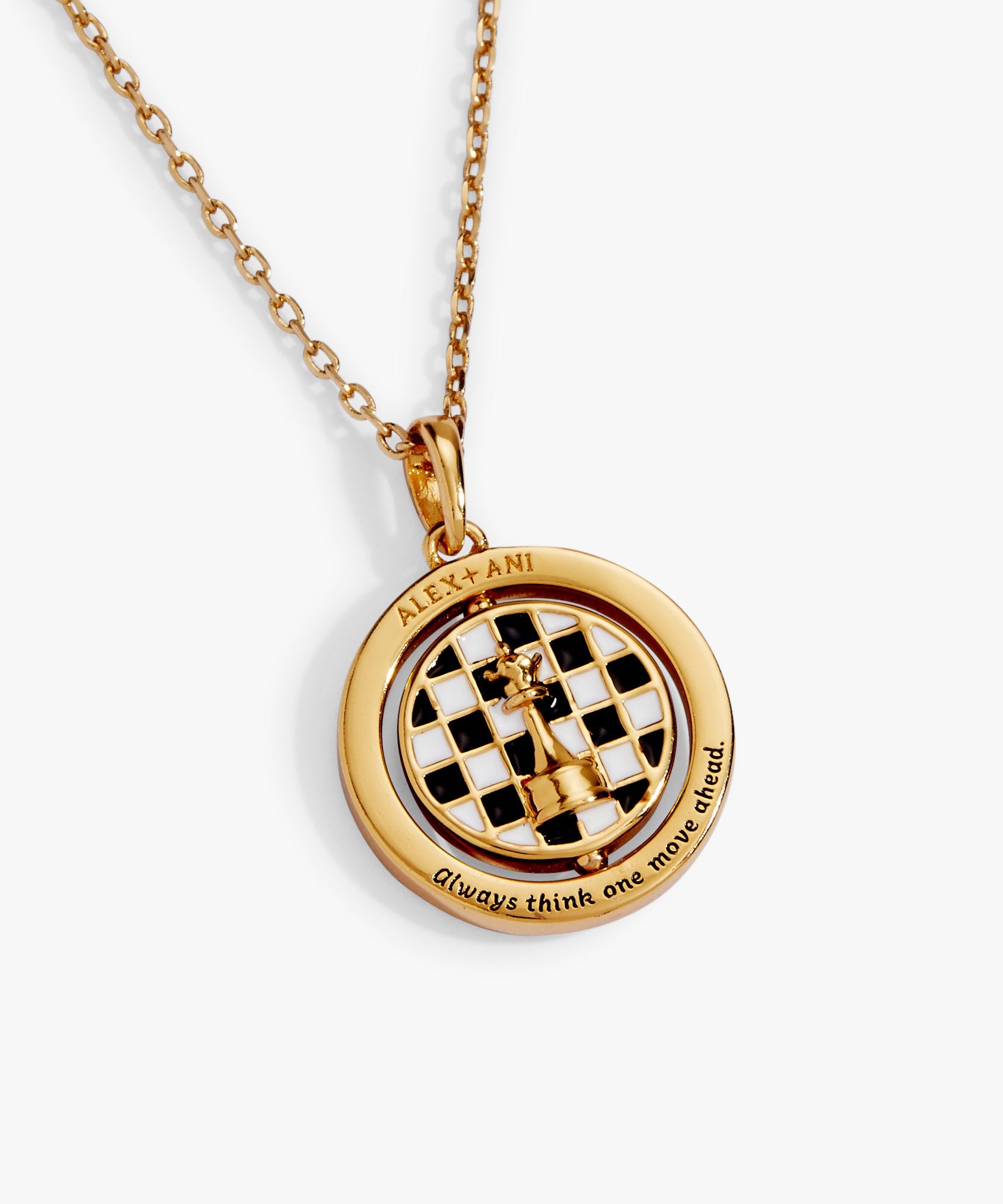 'Always Think One Move Ahead' Chess Spinner Pendant