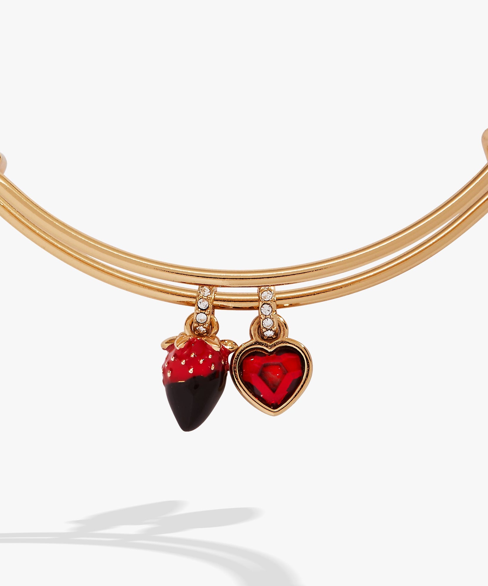 Chocolate-Covered Strawberry Duo Charm Bangle