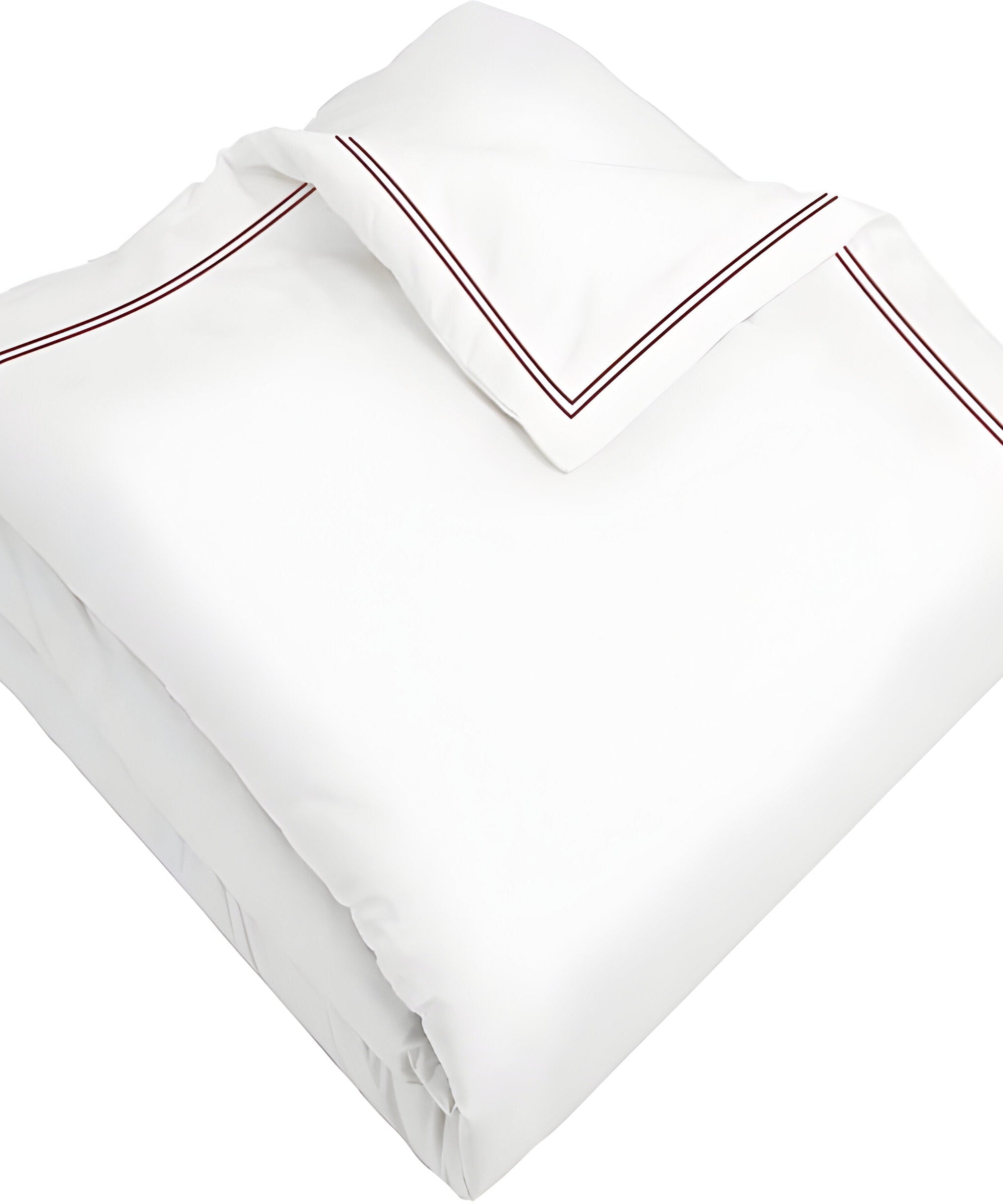 400TC Cotton Double Edge Embroidery Sateen Solid Duvet Cover Set