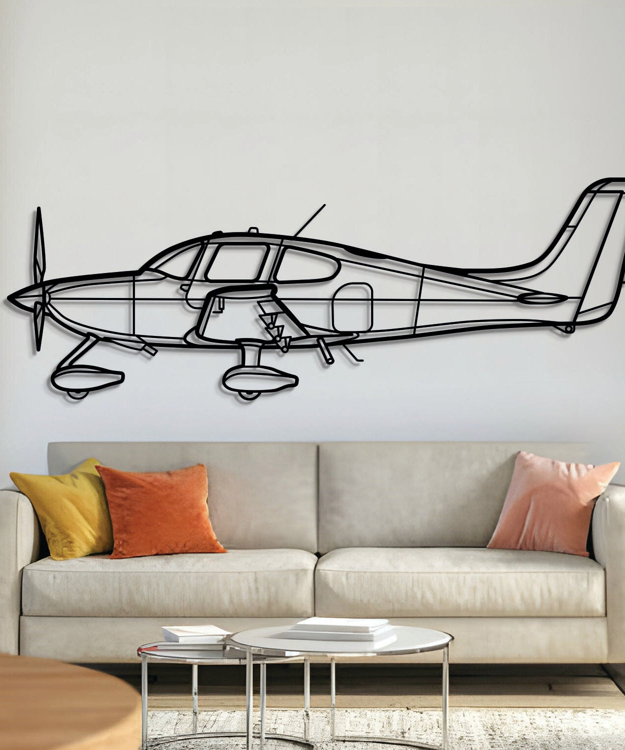 SR22 Metallflugzeug-Wandkunst - NCP0132