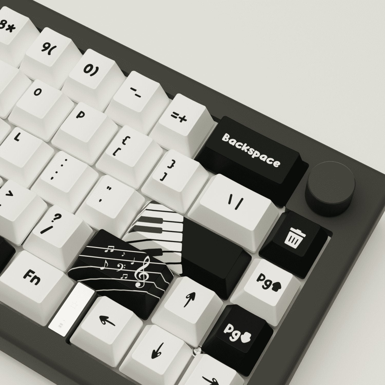 Classic Piano Design Keycaps and Mechanical Keyboard
