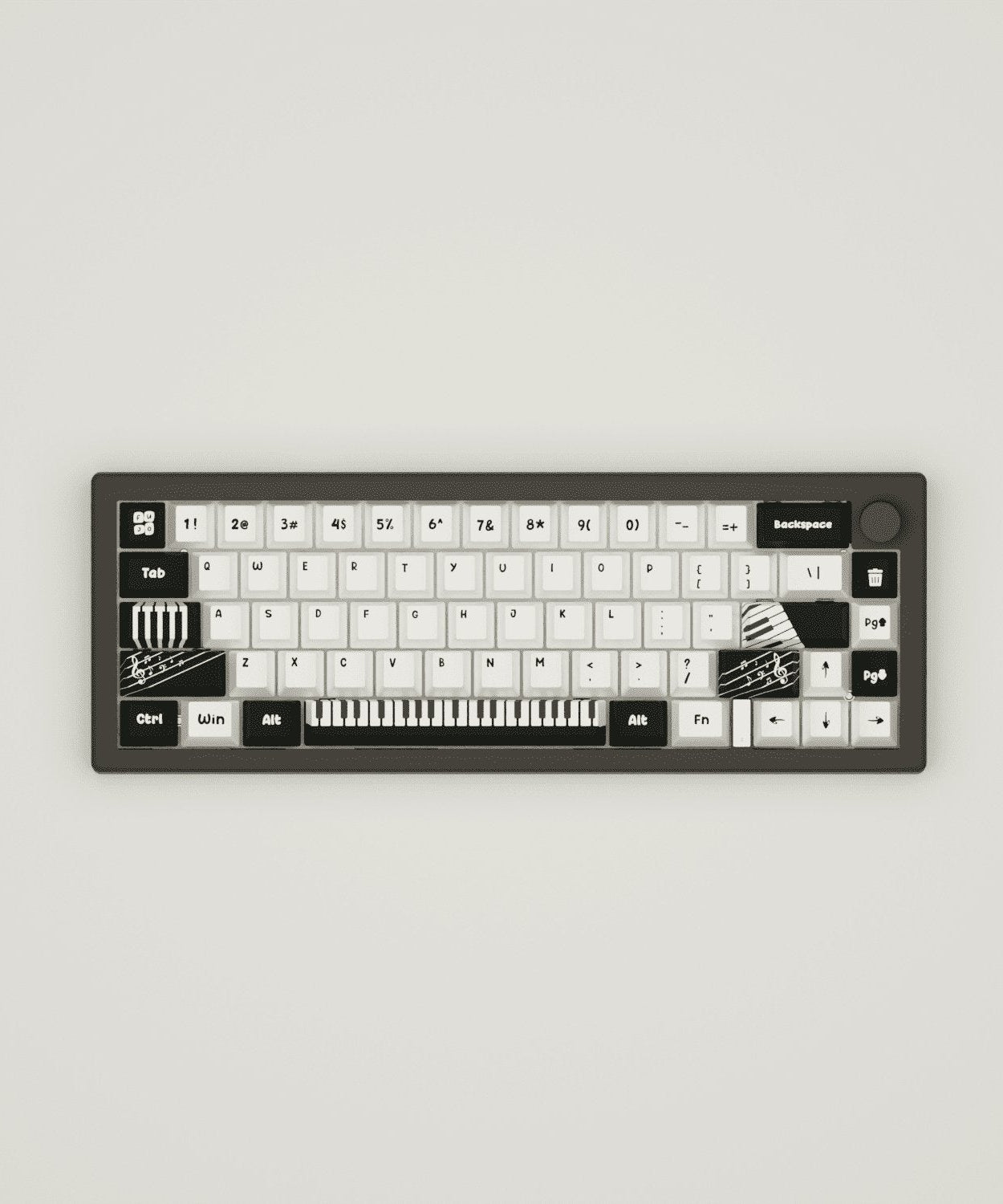 Classic Piano Design Keycaps and Mechanical Keyboard