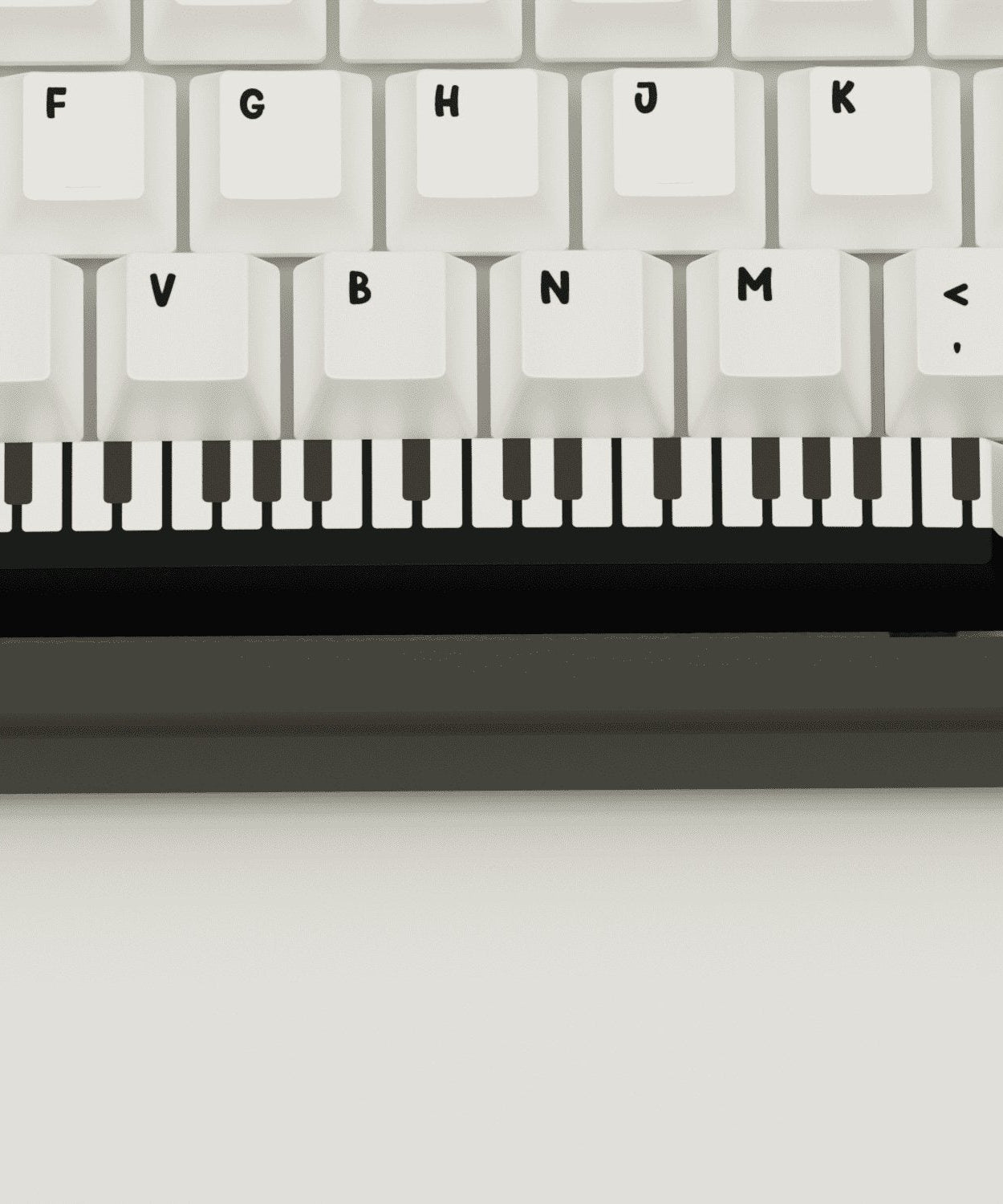 Classic Piano Design Keycaps and Mechanical Keyboard