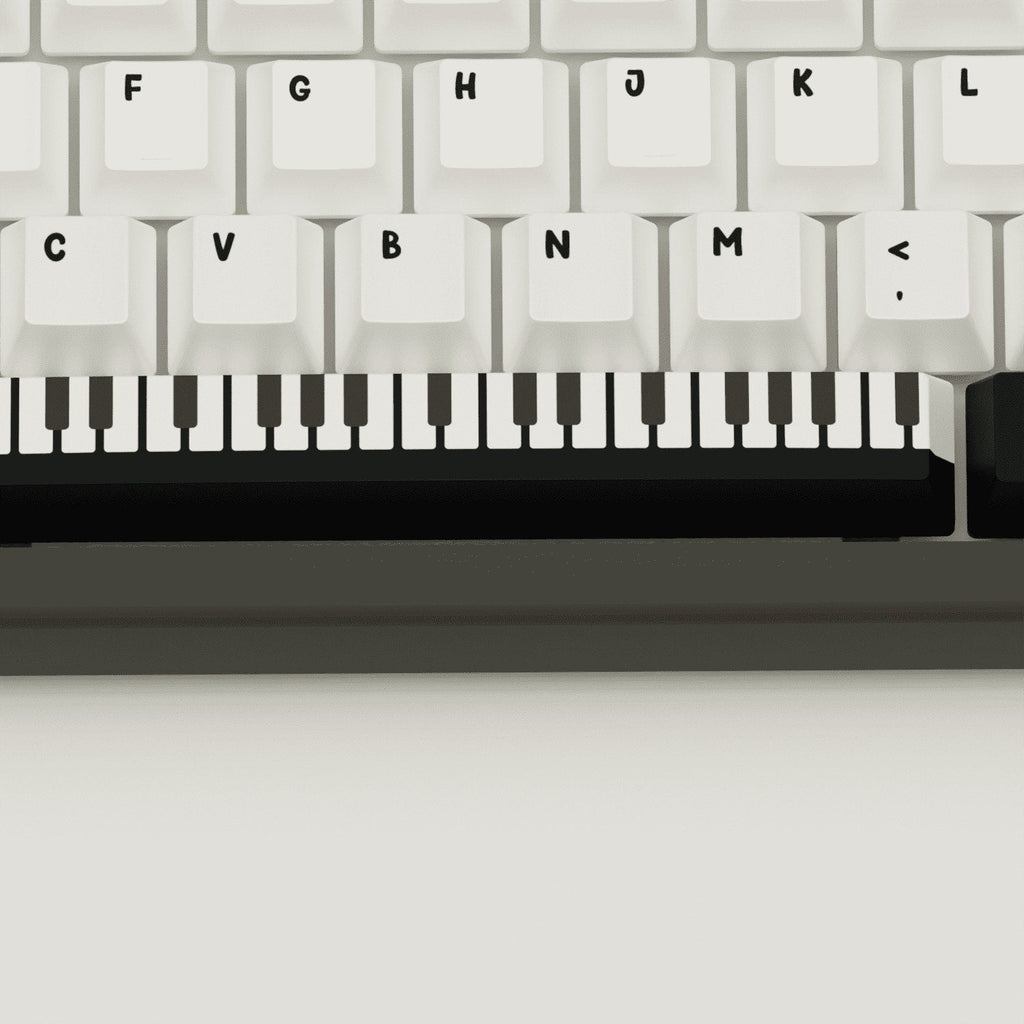 Classic Piano Design Keycaps and Mechanical Keyboard