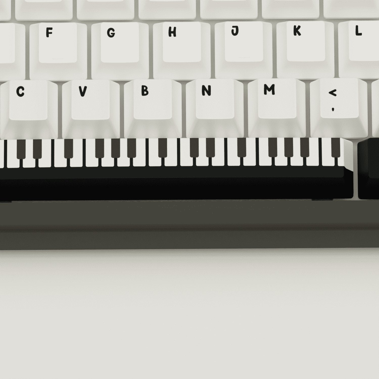 Classic Piano Design Keycaps and Mechanical Keyboard