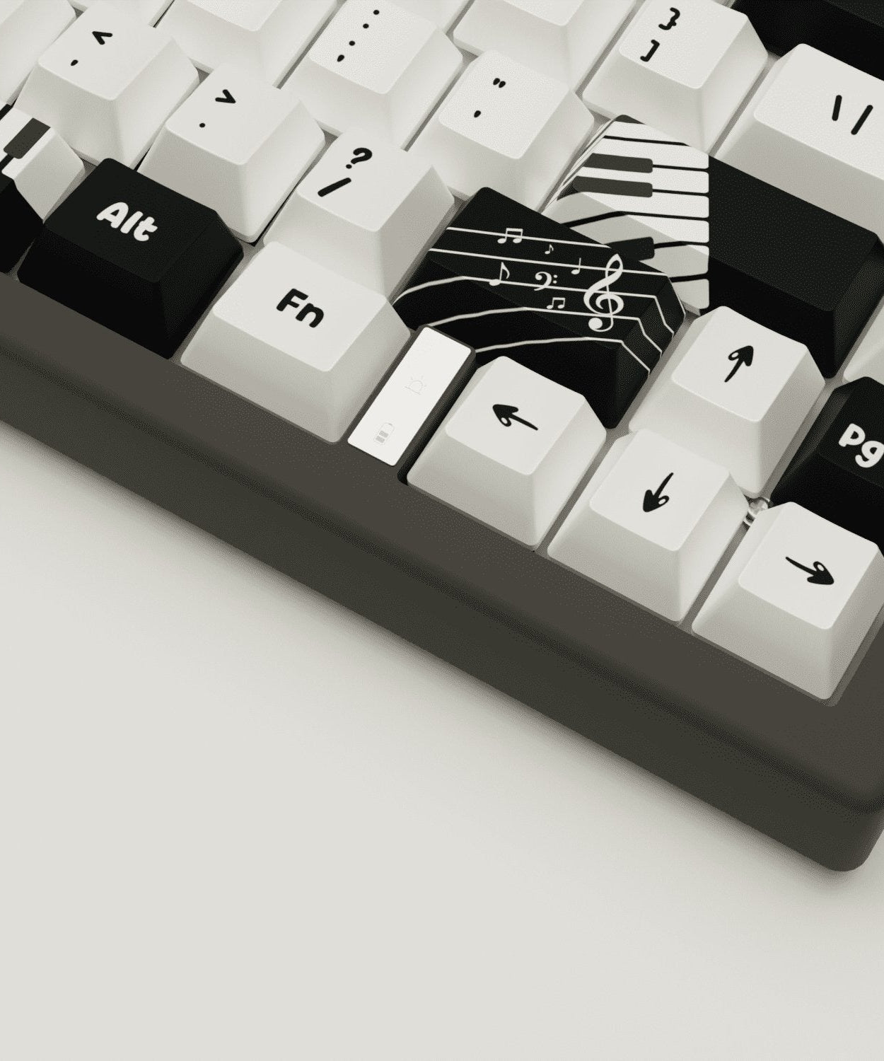 Classic Piano Design Keycaps and Mechanical Keyboard