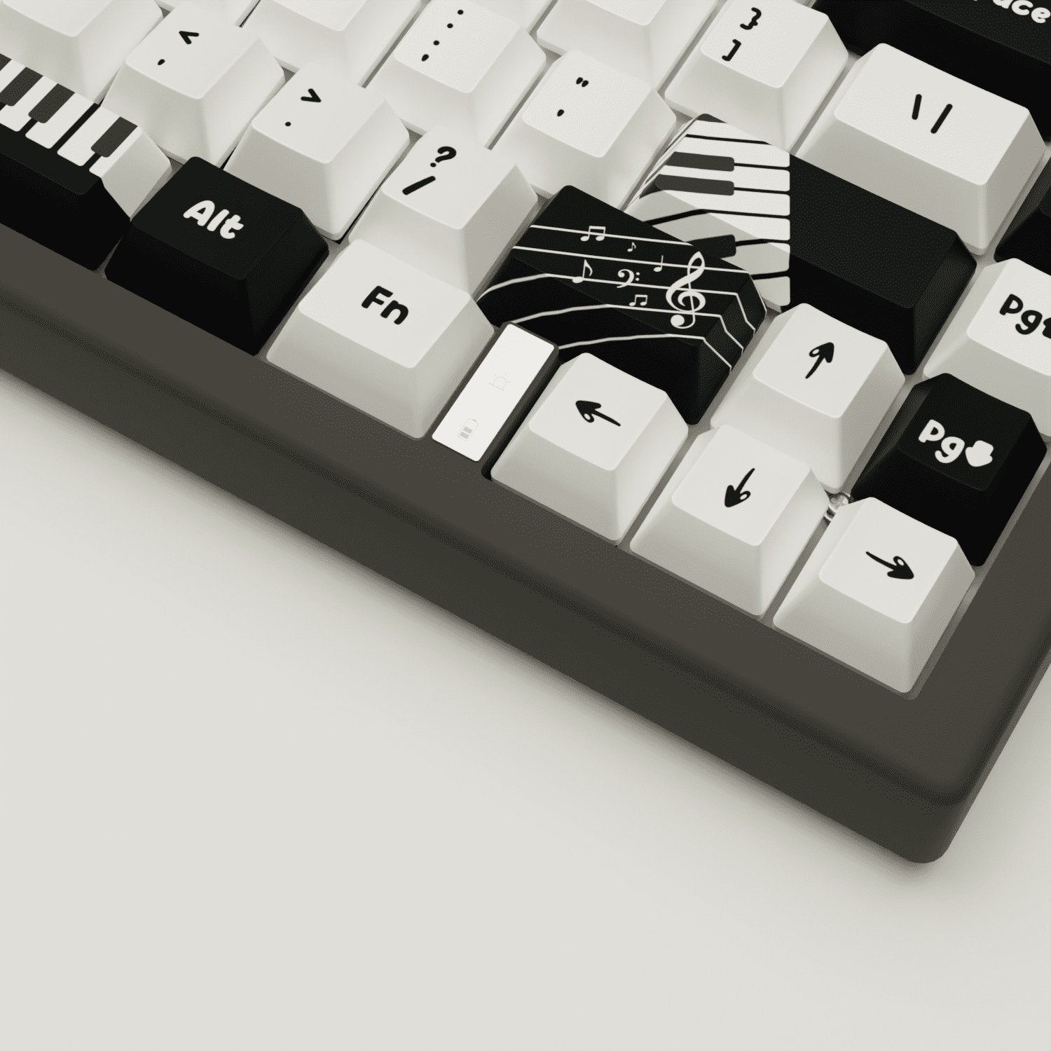 Classic Piano Design Keycaps and Mechanical Keyboard