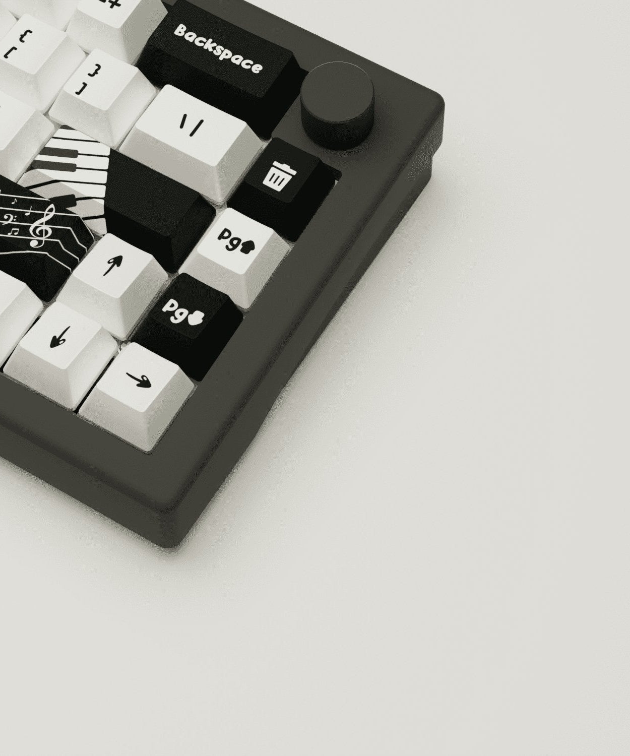 Classic Piano Design Keycaps and Mechanical Keyboard