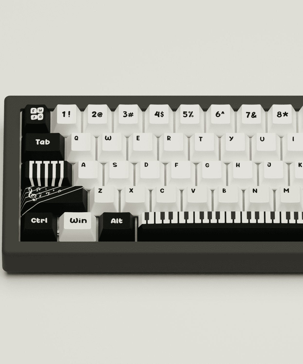Classic Piano Design Keycaps and Mechanical Keyboard