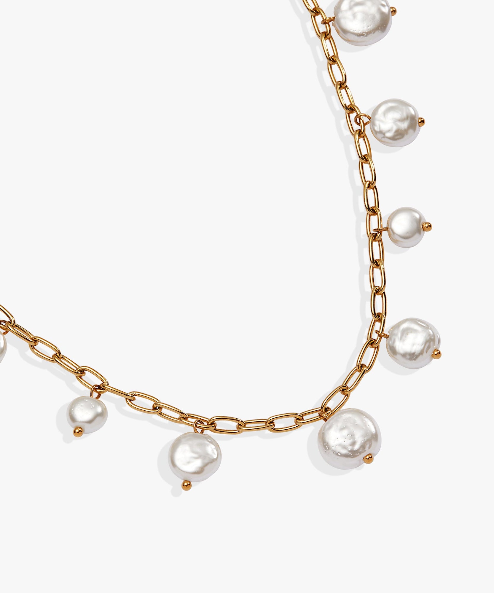 Coin Pearl Shaky Necklace