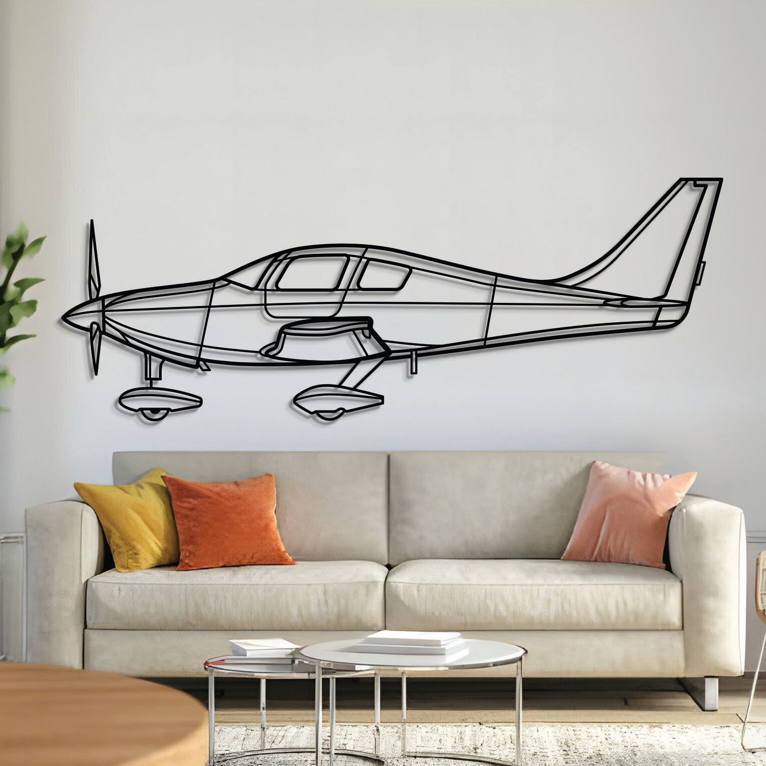 Columbia 350 Metallflugzeug Wandkunst - NCP0269