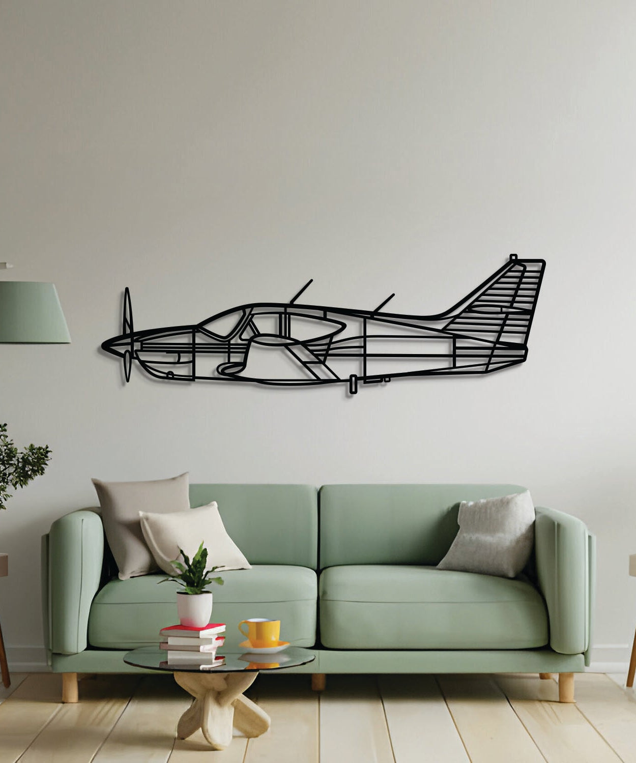 Wandkunst Metallflugzeug Commander 114A - NCP0541