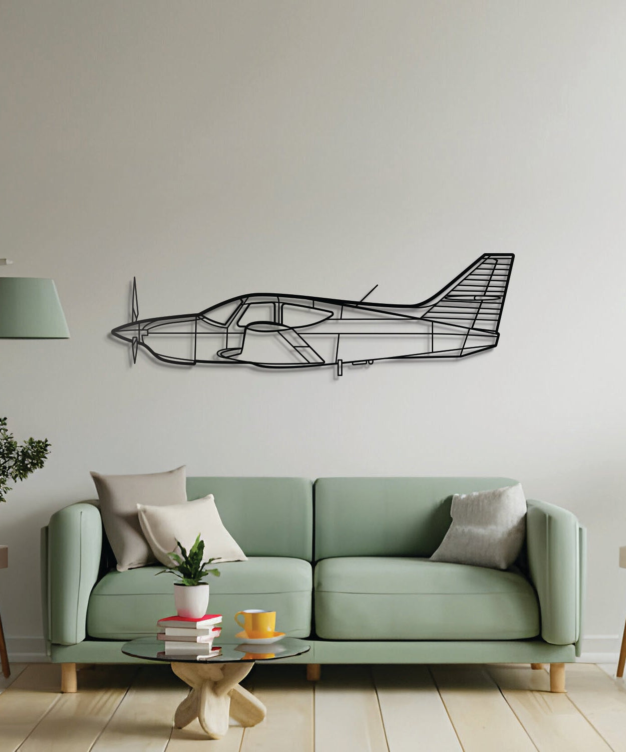 Wanddekoration aus Metall, Flugzeug Commander 114B – NCP0373