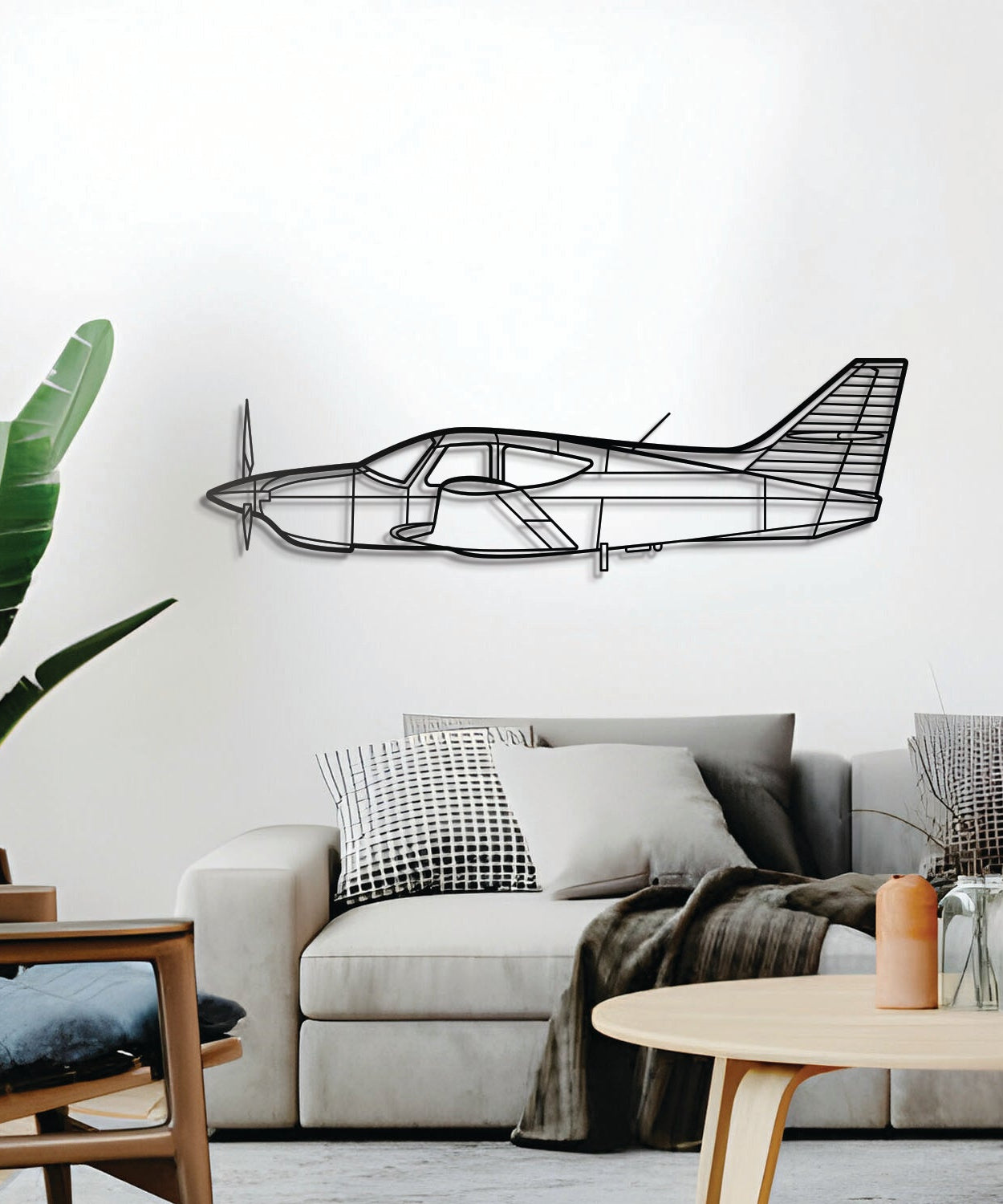 Wanddekoration aus Metall, Flugzeug Commander 114B – NCP0373