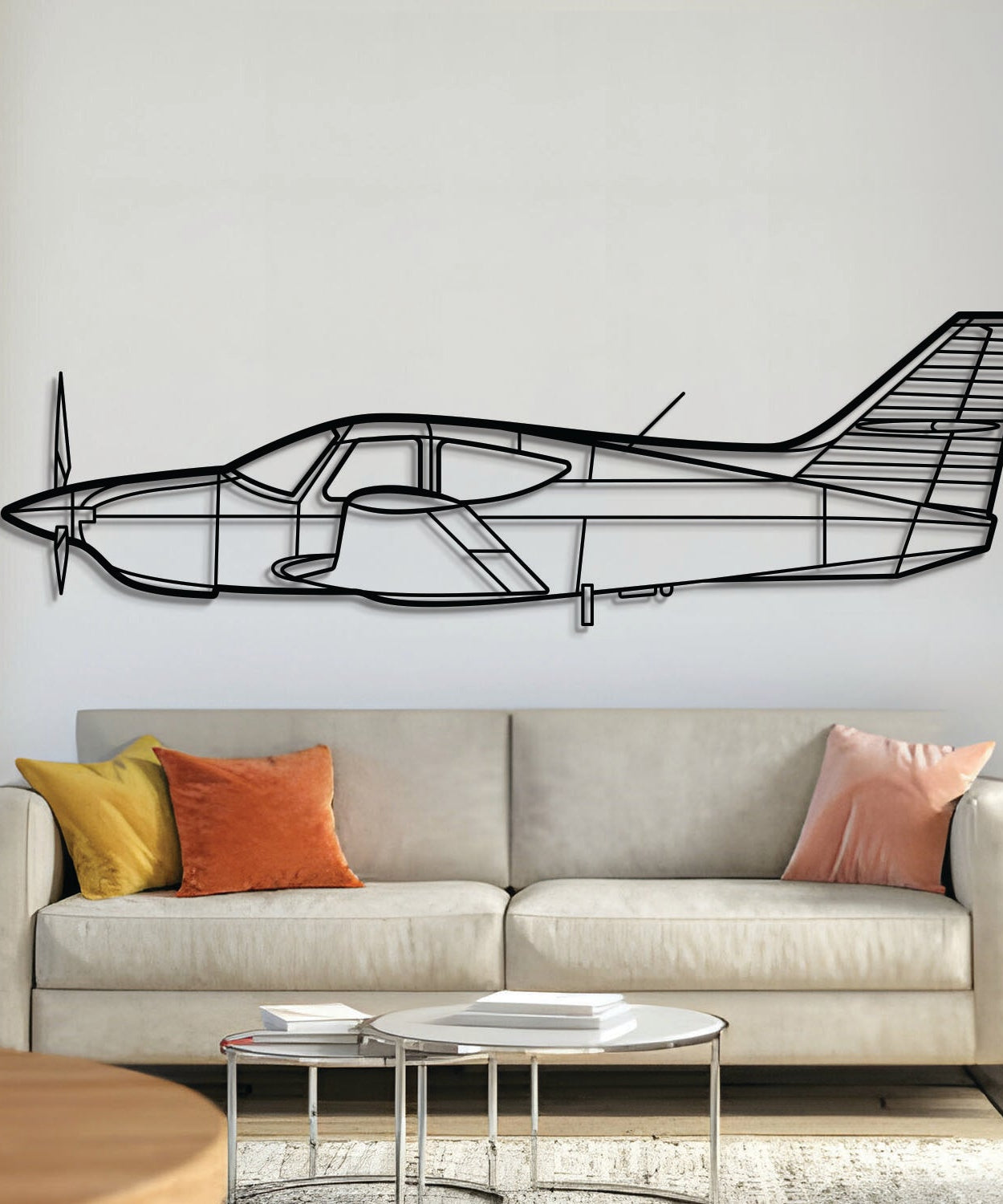 Wanddekoration aus Metall, Flugzeug Commander 114B – NCP0373