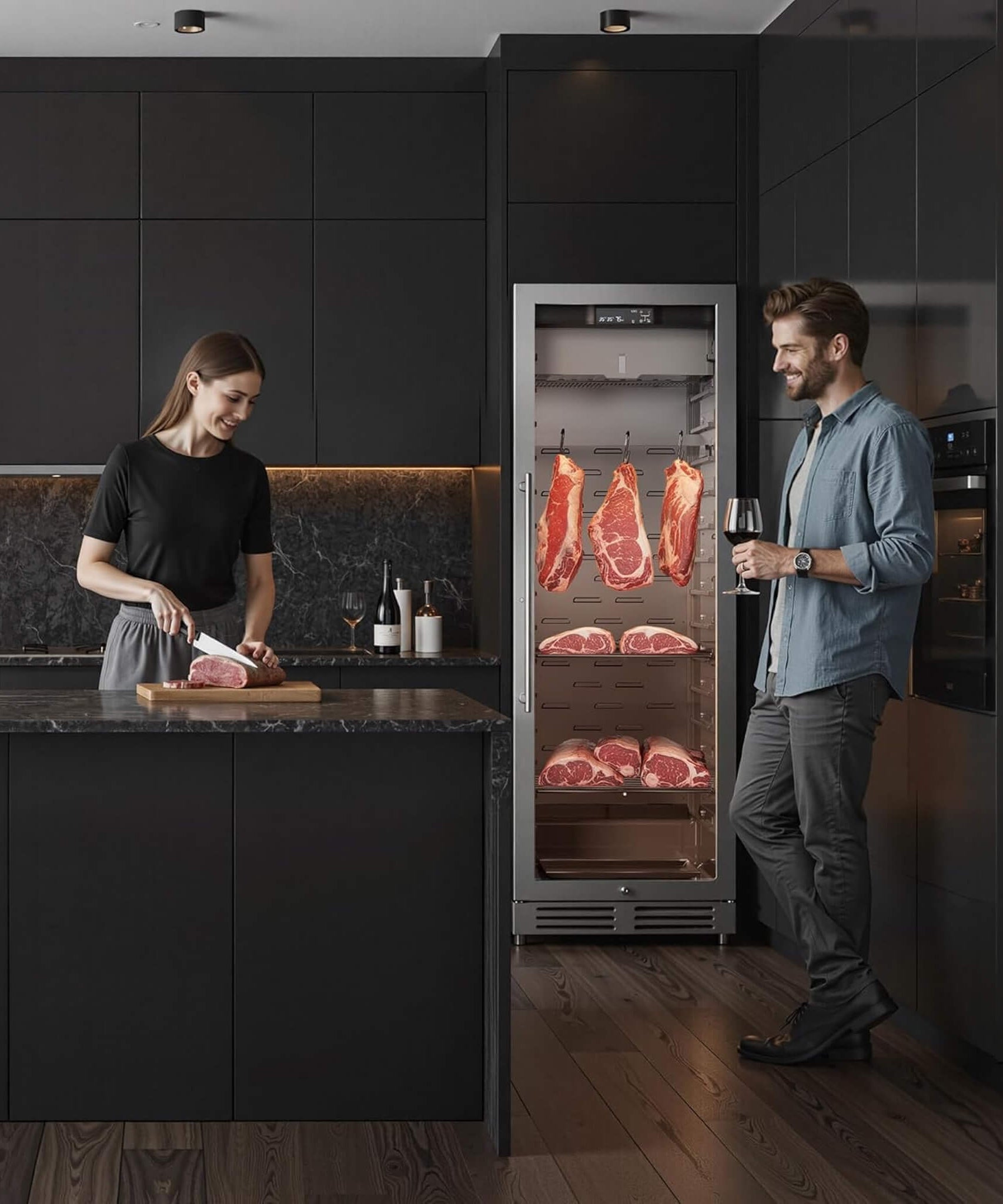 Commercial 12.5 Cu.Ft Dry Aging Fridge For Steaks, Beef, Lamb, And Ham (SAK63584)