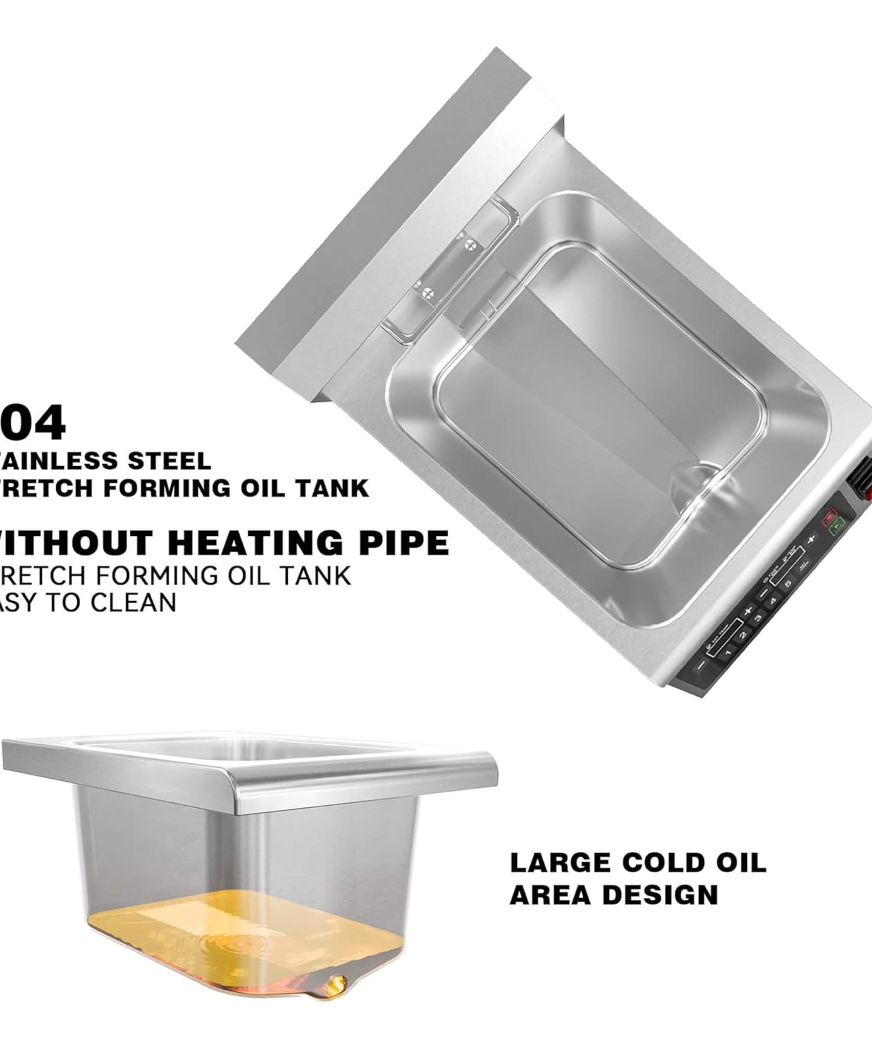 Commercial 12.6 QT 1800W Electric Induction Deep Fryer With Timer (SAK15870)