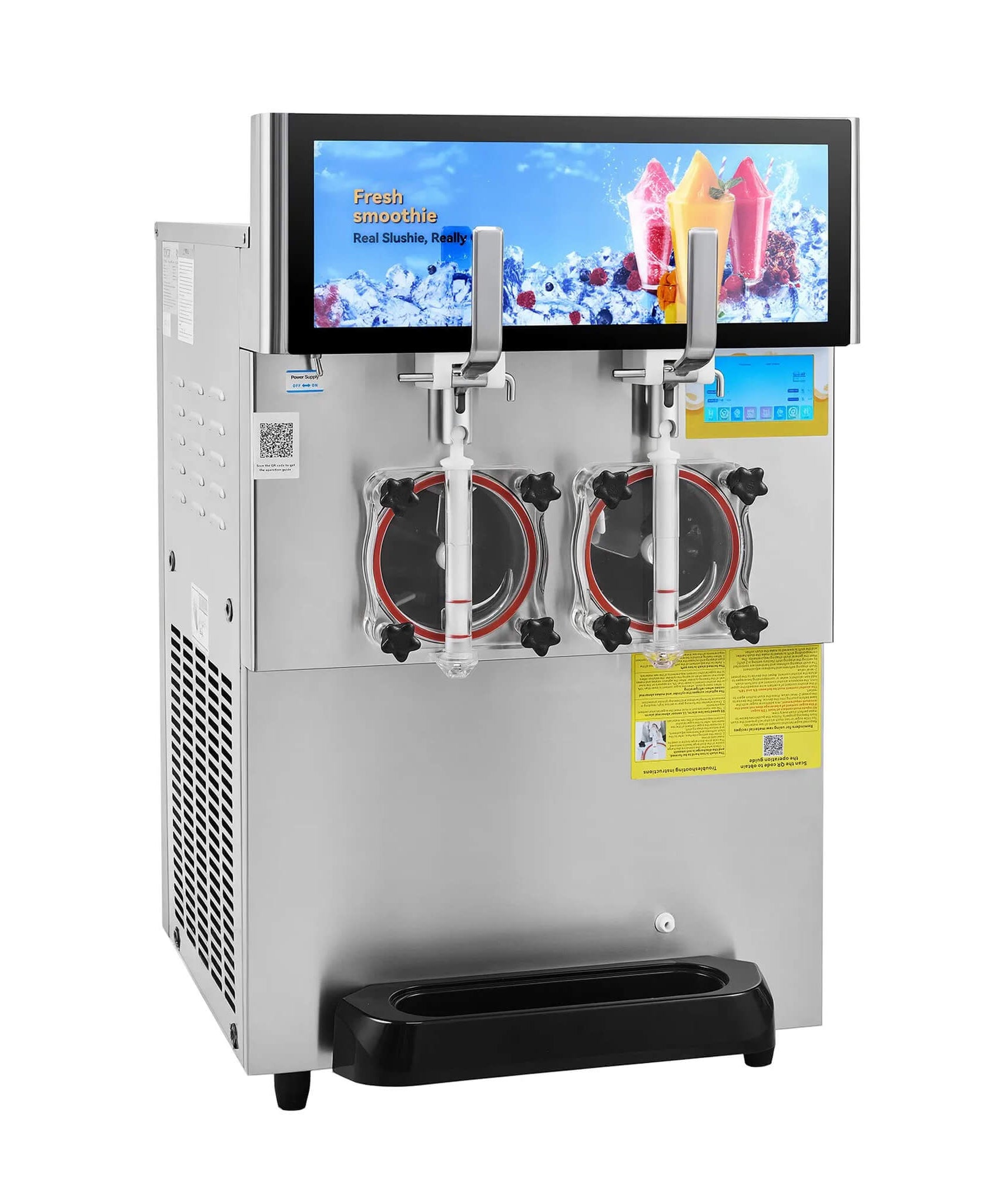 16L Commercial 1155W Double Bowl Stainless Steel Slushy Margarita Machine (SAK98402)