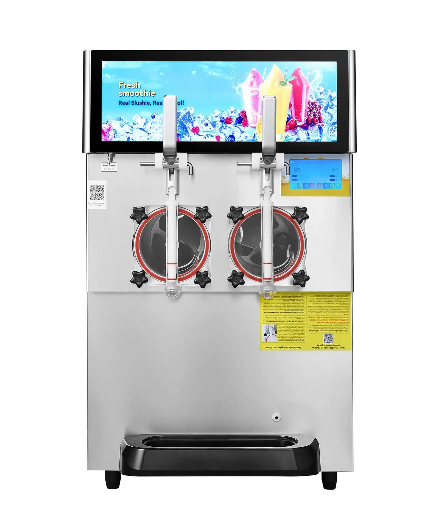 16L Commercial 1155W Double Bowl Stainless Steel Slushy Margarita Machine (SAK98402)