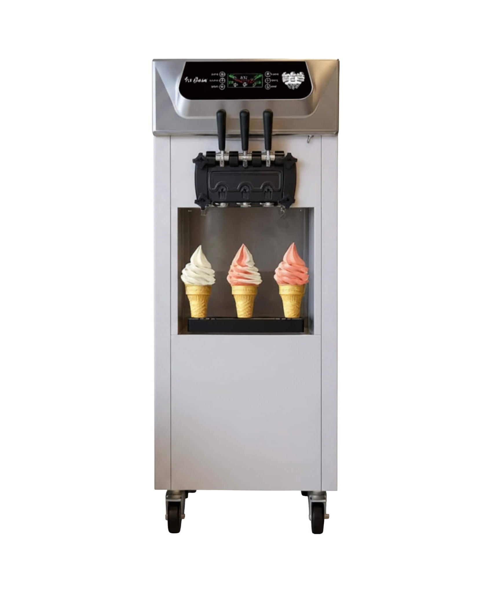 Commercial 2200W 3-Flavor Freestanding Soft Serve Ice Cream Machine With Auto Clean (SAK83517)