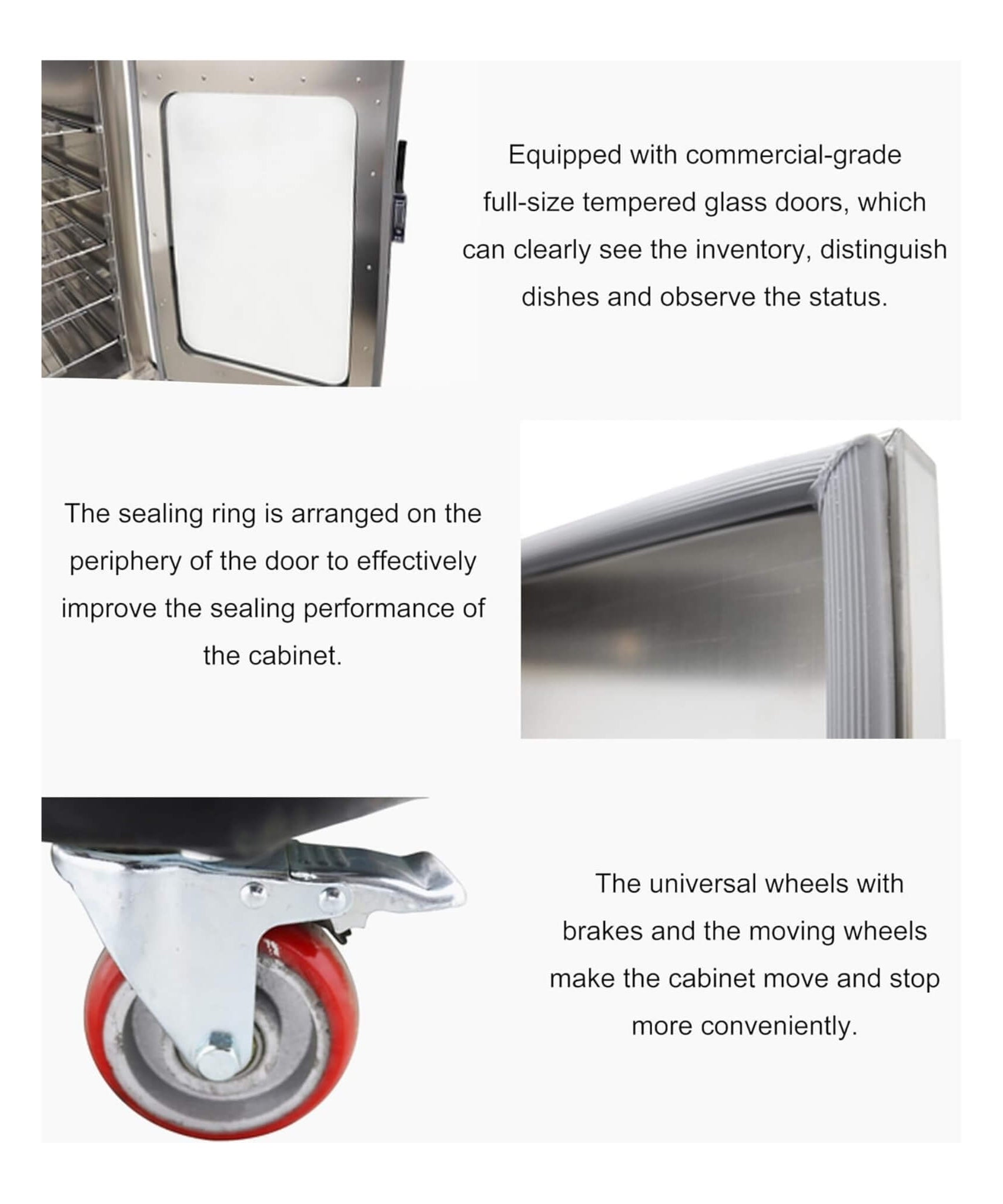 Commercial 220V 5-Layer Food Heating Cabinet With Glass Door (SAK17830)