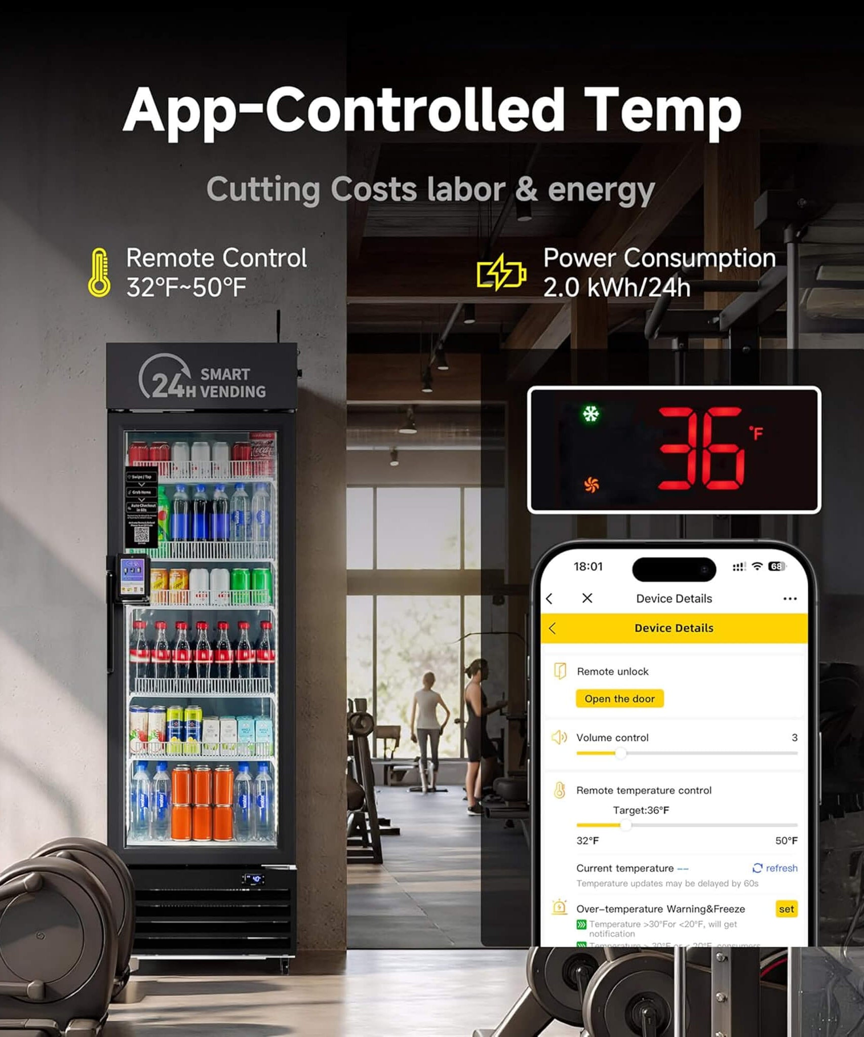 Commercial 252-Bottle AI-Powered Combo Refrigerated Vending Machine With Self-Checkout (SAK10538)