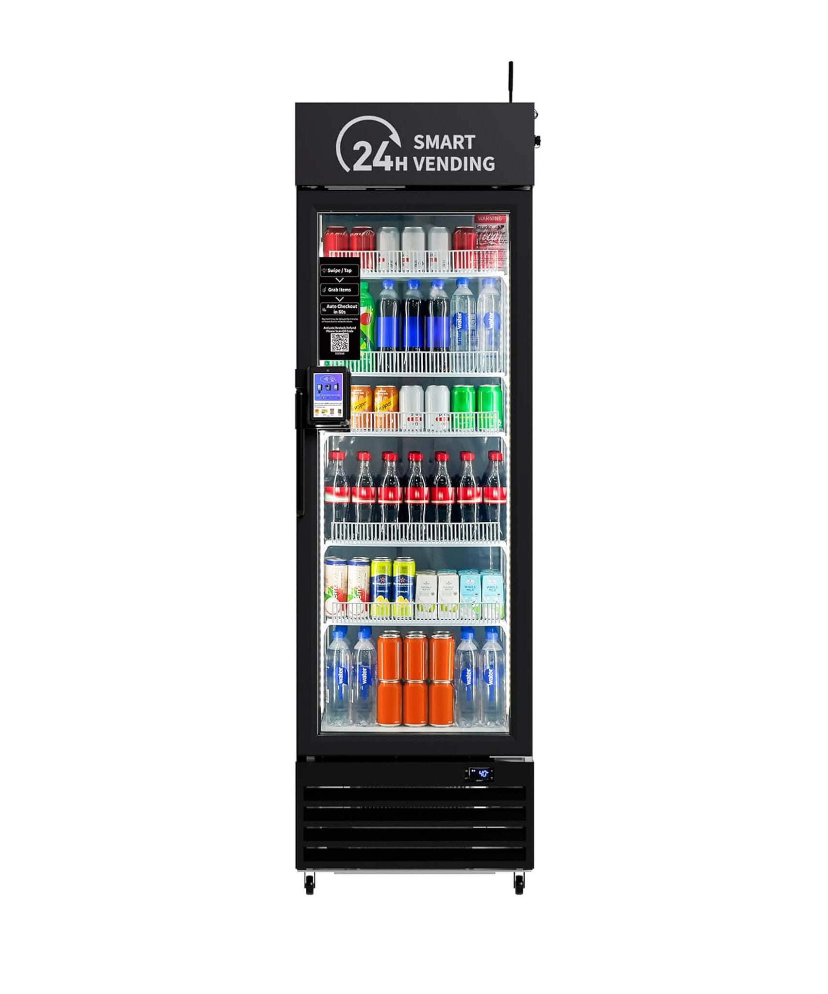 Commercial 252-Bottle AI-Powered Combo Refrigerated Vending Machine With Self-Checkout (SAK10538)