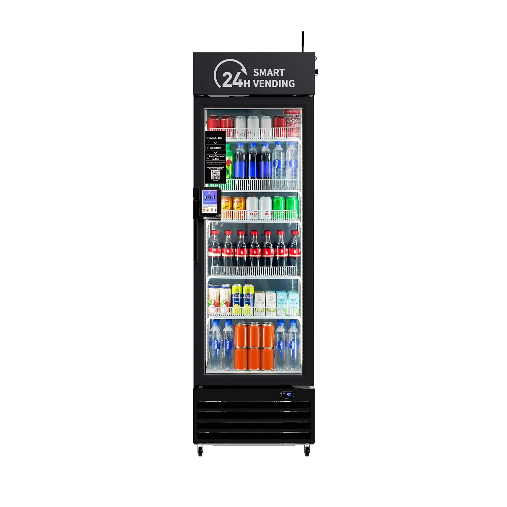 Commercial 252-Bottle AI-Powered Combo Refrigerated Vending Machine With Self-Checkout (SAK10538)